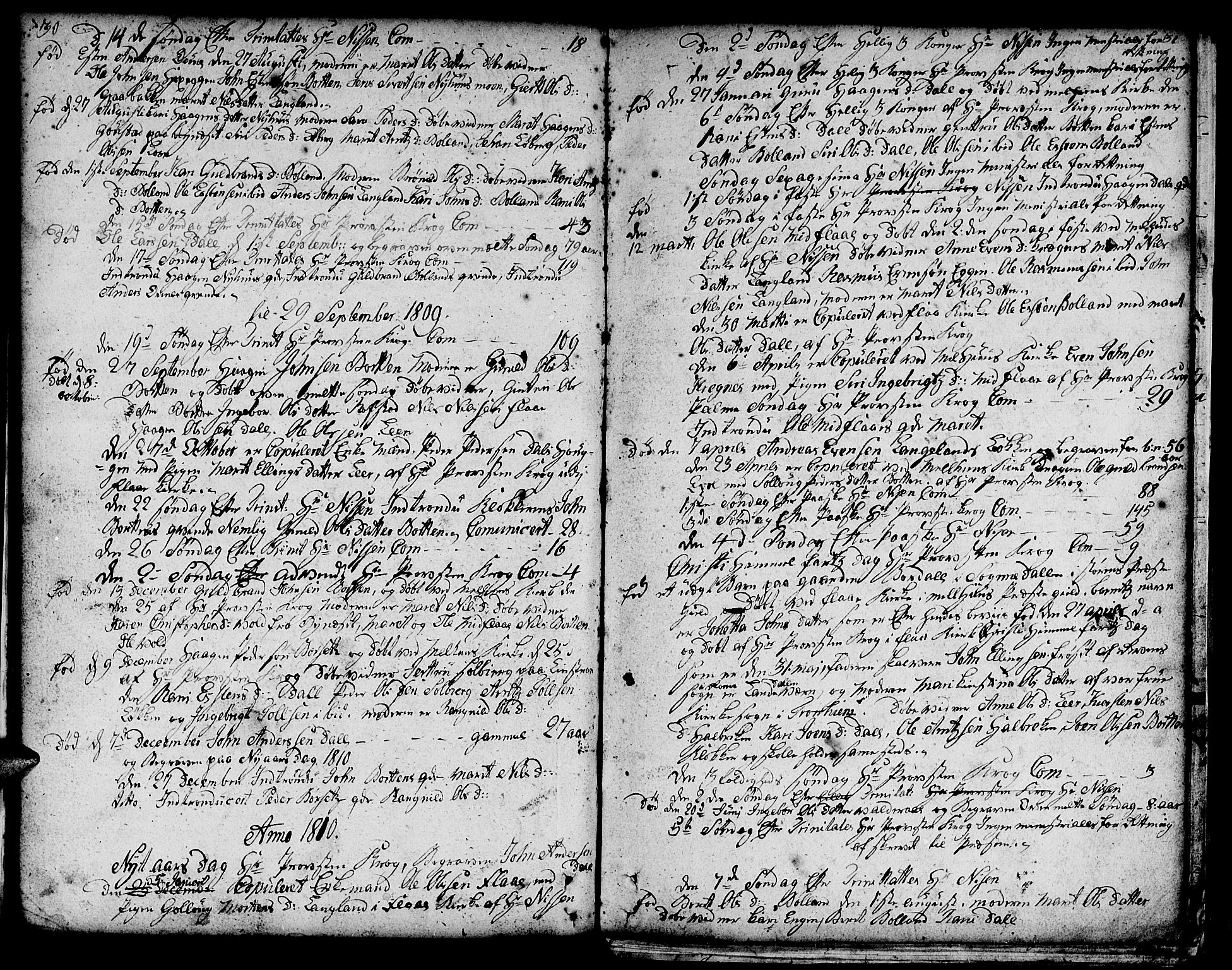 Ministerialprotokoller, klokkerbøker og fødselsregistre - Sør-Trøndelag, SAT/A-1456/693/L1120: Parish register (copy) no. 693C01, 1799-1816, p. 30-31