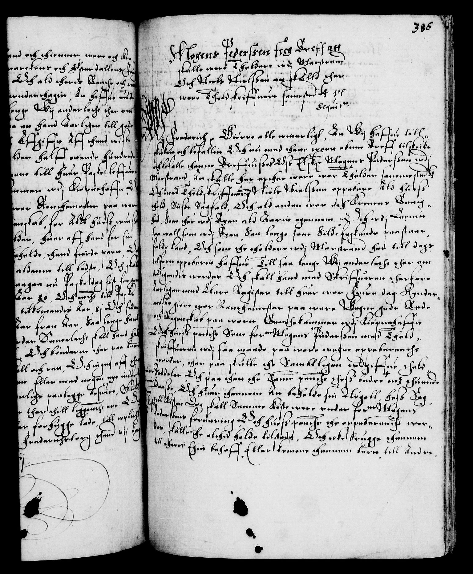 Danske Kanselli 1572-1799, RA/EA-3023/F/Fc/Fca/Fcaa/L0001: Norske registre (mikrofilm), 1572-1588, p. 386a
