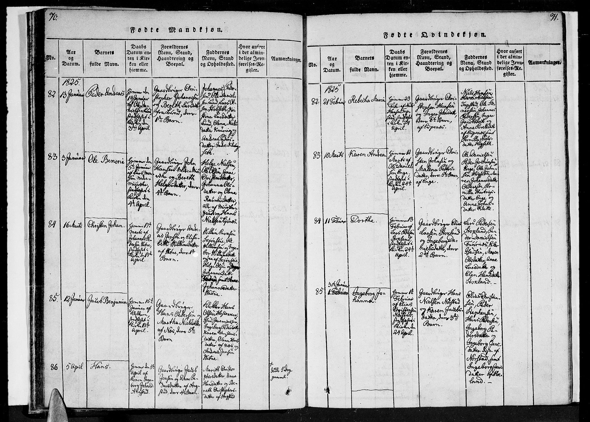 Ministerialprotokoller, klokkerbøker og fødselsregistre - Nordland, SAT/A-1459/852/L0736: Parish register (official) no. 852A06, 1820-1833, p. 70-71