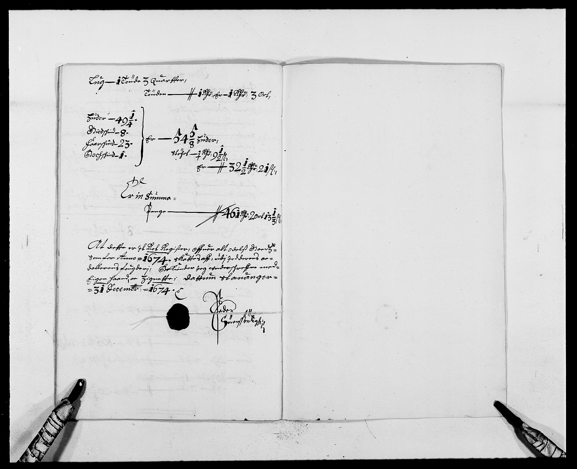 Rentekammeret inntil 1814, Reviderte regnskaper, Fogderegnskap, AV/RA-EA-4092/R46/L2714: Fogderegnskap Jæren og Dalane, 1673-1674, p. 418