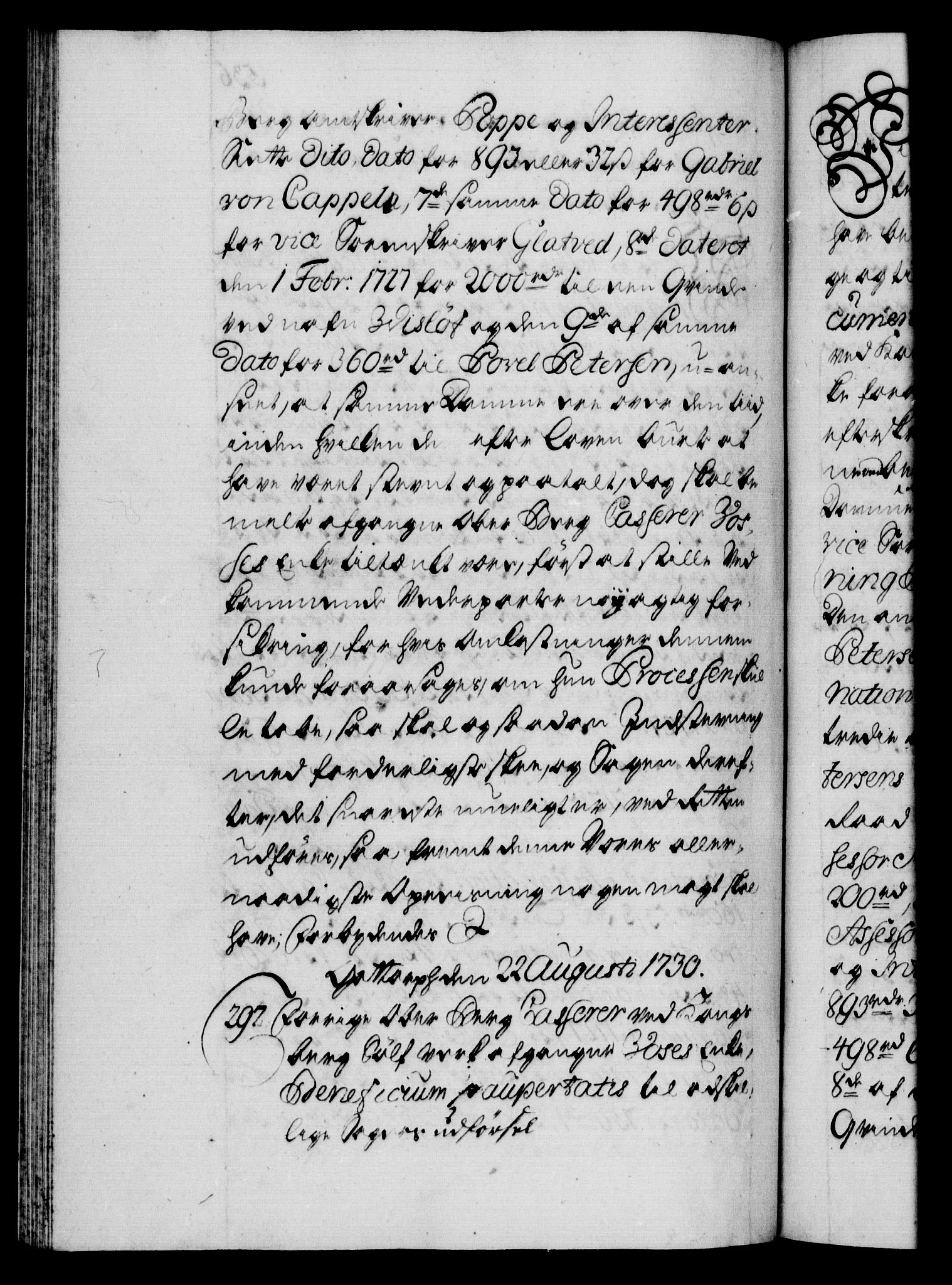 Danske Kanselli 1572-1799, AV/RA-EA-3023/F/Fc/Fca/Fcaa/L0026: Norske registre, 1729-1730, p. 536b