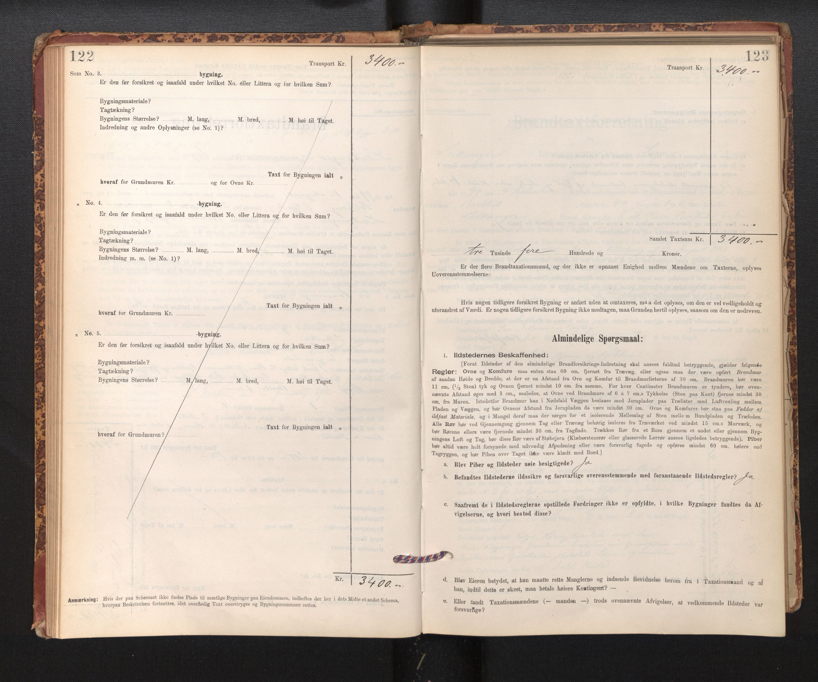 Lensmannen i Leikanger, AV/SAB-A-29201/0012/L0004: Branntakstprotokoll, skjematakst, 1894-1903, p. 122-123