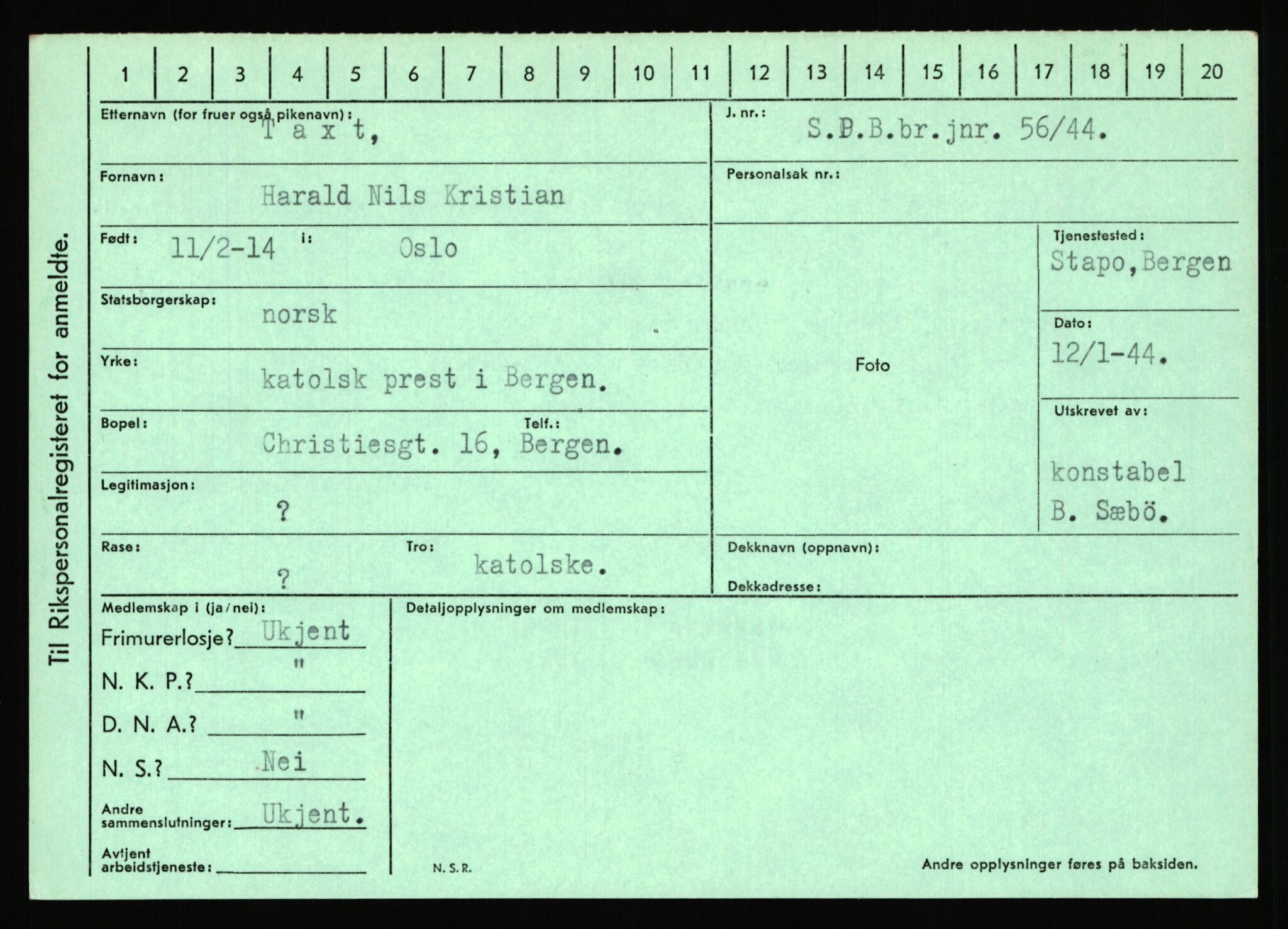 Statspolitiet - Hovedkontoret / Osloavdelingen, AV/RA-S-1329/C/Ca/L0015: Svea - Tøsse, 1943-1945, p. 2073