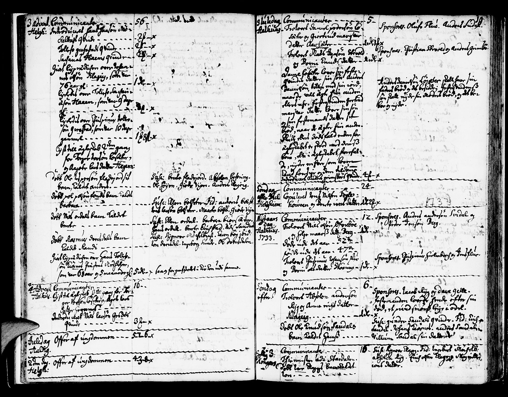 Jølster sokneprestembete, AV/SAB-A-80701/H/Haa/Haaa/L0002: Parish register (official) no. A 2, 1731-1749, p. 18-19