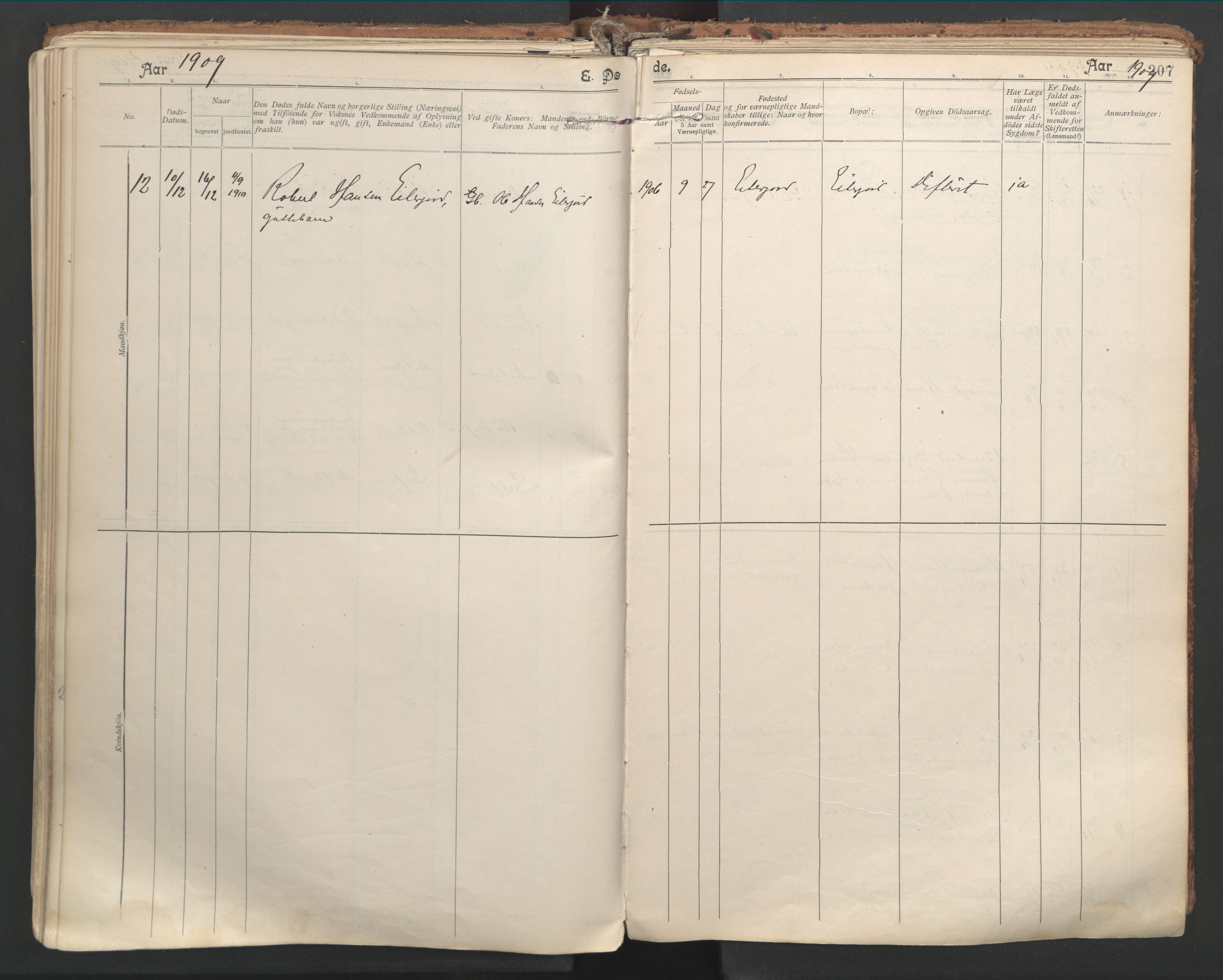 Ministerialprotokoller, klokkerbøker og fødselsregistre - Nordland, AV/SAT-A-1459/846/L0647: Parish register (official) no. 846A05, 1902-1915, p. 207