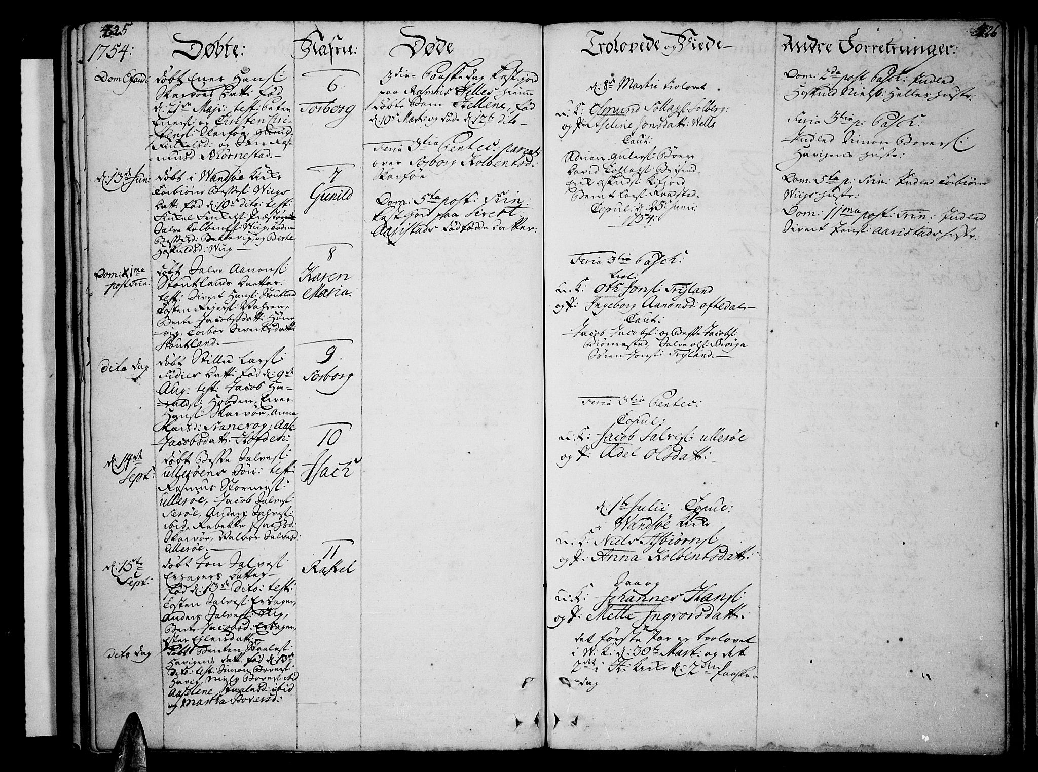 Lista sokneprestkontor, SAK/1111-0027/F/Fa/L0003: Parish register (official) no. A 3 /3, 1752-1767, p. 425-426