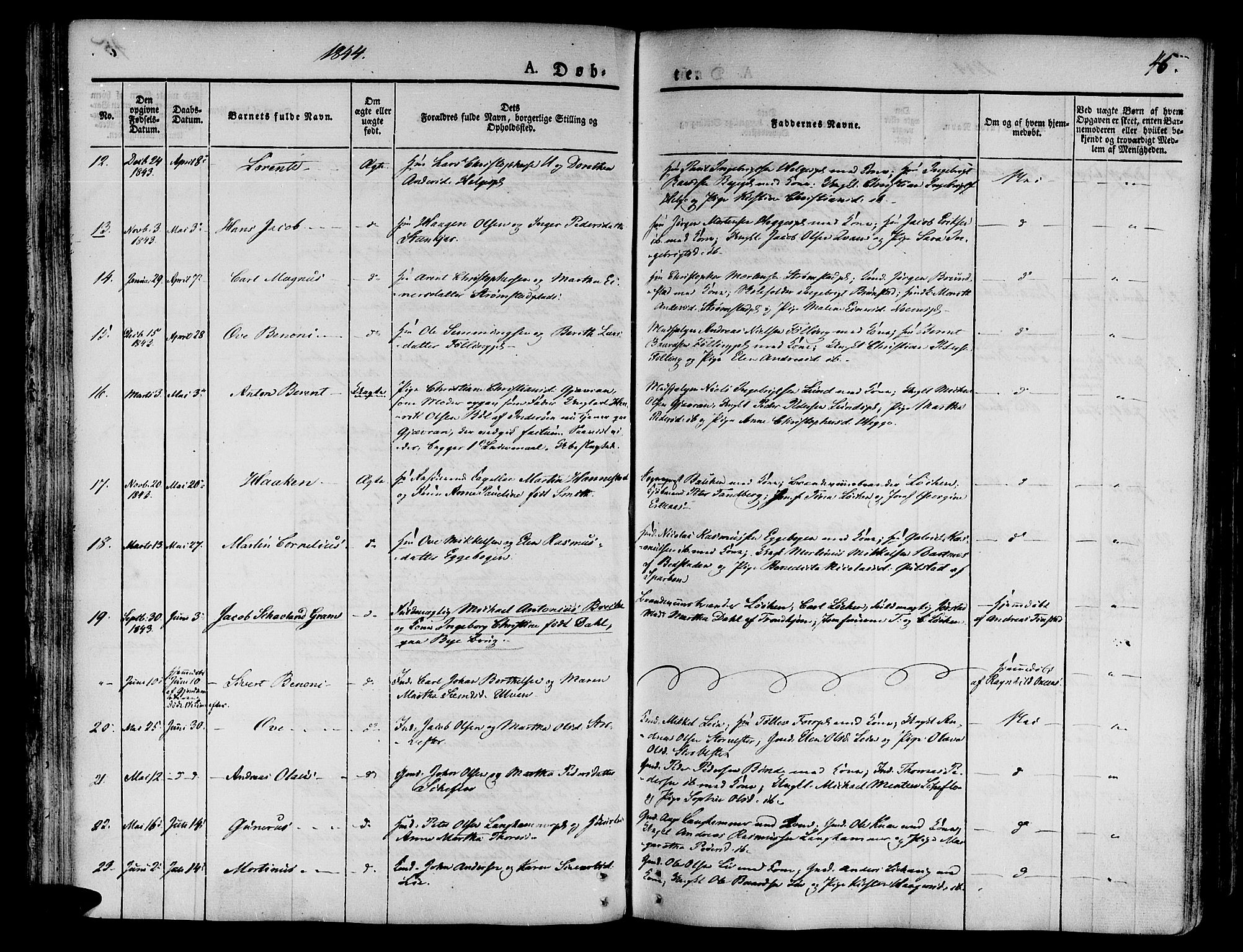 Ministerialprotokoller, klokkerbøker og fødselsregistre - Nord-Trøndelag, SAT/A-1458/746/L0445: Parish register (official) no. 746A04, 1826-1846, p. 46