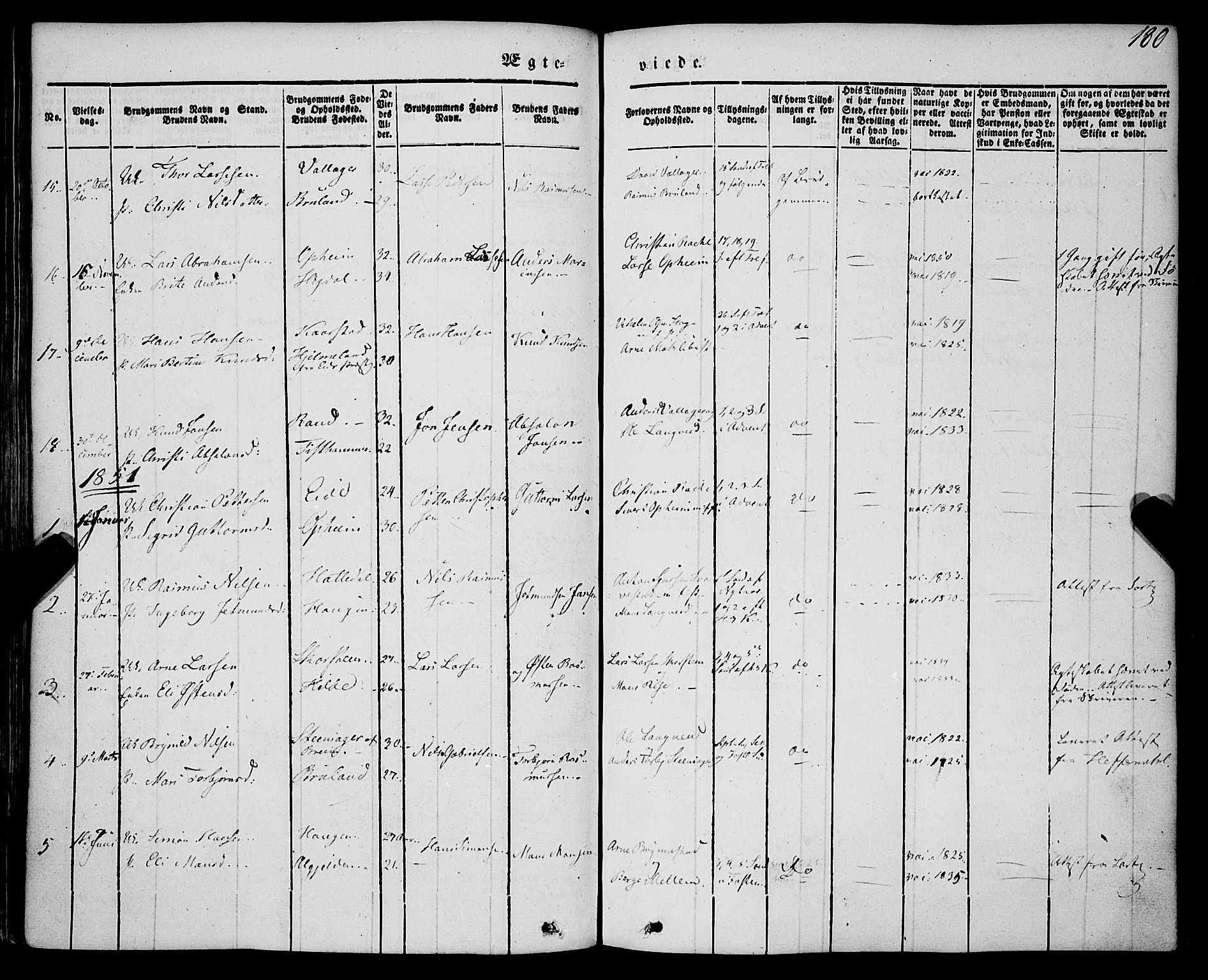 Innvik sokneprestembete, SAB/A-80501: Parish register (official) no. A 5, 1847-1865, p. 180