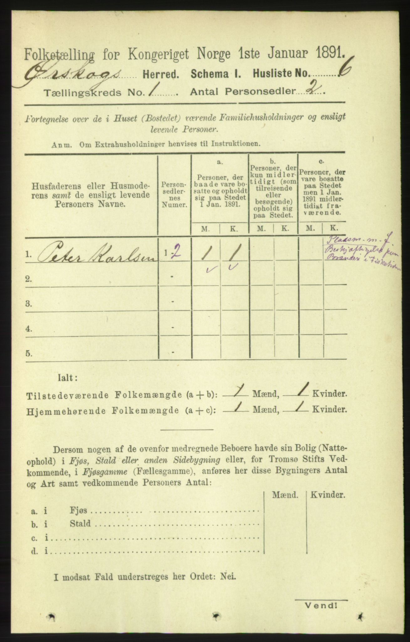 RA, 1891 census for 1527 Ørskog, 1891, p. 21