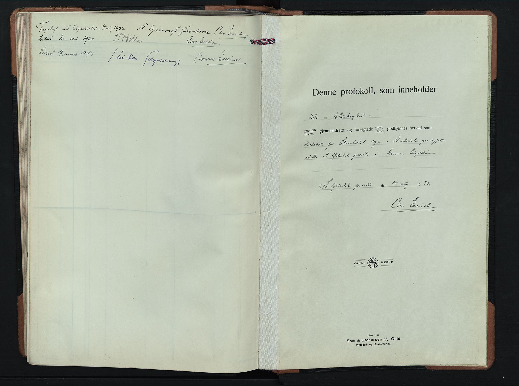 Stor-Elvdal prestekontor, SAH/PREST-052/H/Ha/Hab/L0010: Parish register (copy) no. 10, 1929-1955