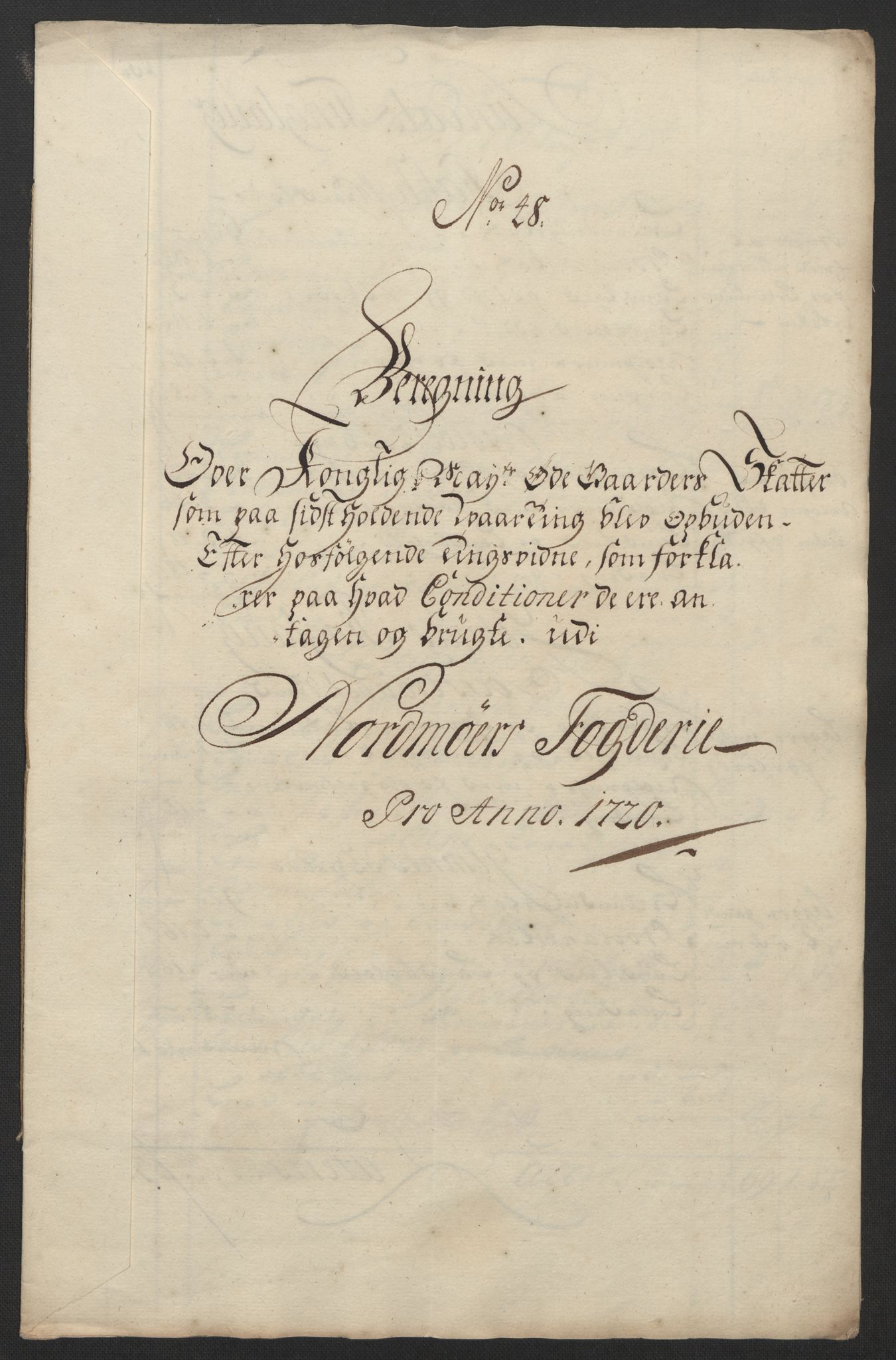 Rentekammeret inntil 1814, Reviderte regnskaper, Fogderegnskap, RA/EA-4092/R56/L3753: Fogderegnskap Nordmøre, 1720, p. 496