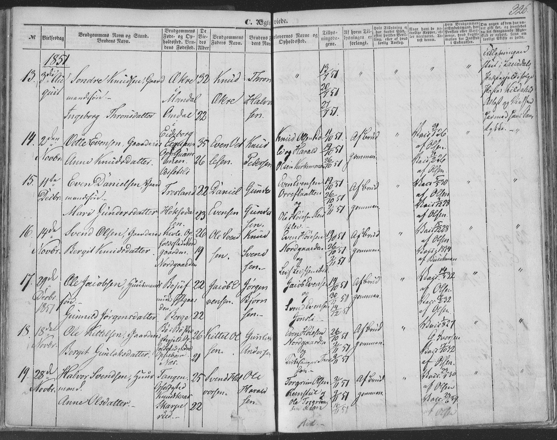 Seljord kirkebøker, SAKO/A-20/F/Fa/L012b: Parish register (official) no. I 12B, 1850-1865, p. 326