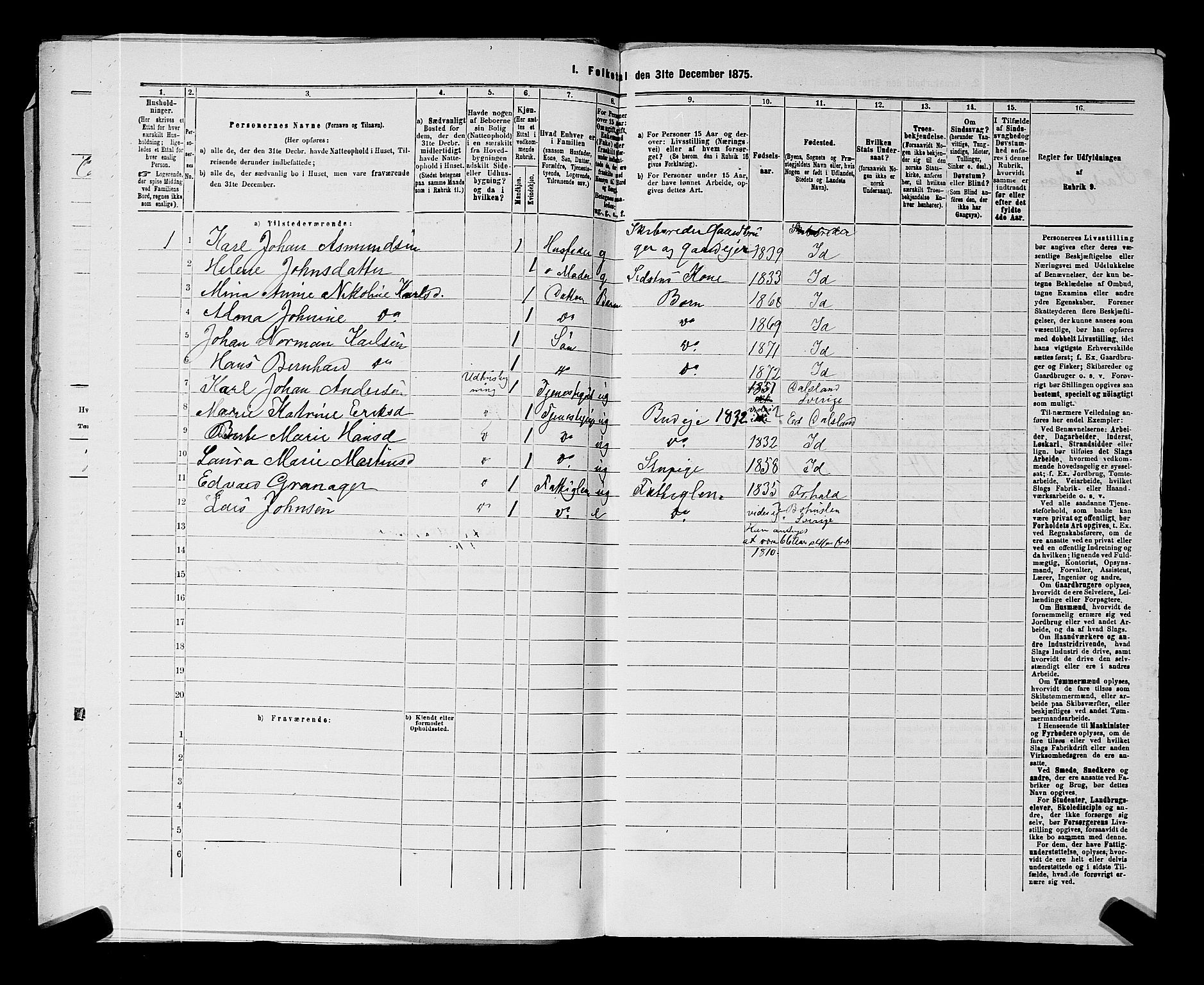 RA, 1875 census for 0117P Idd, 1875, p. 397