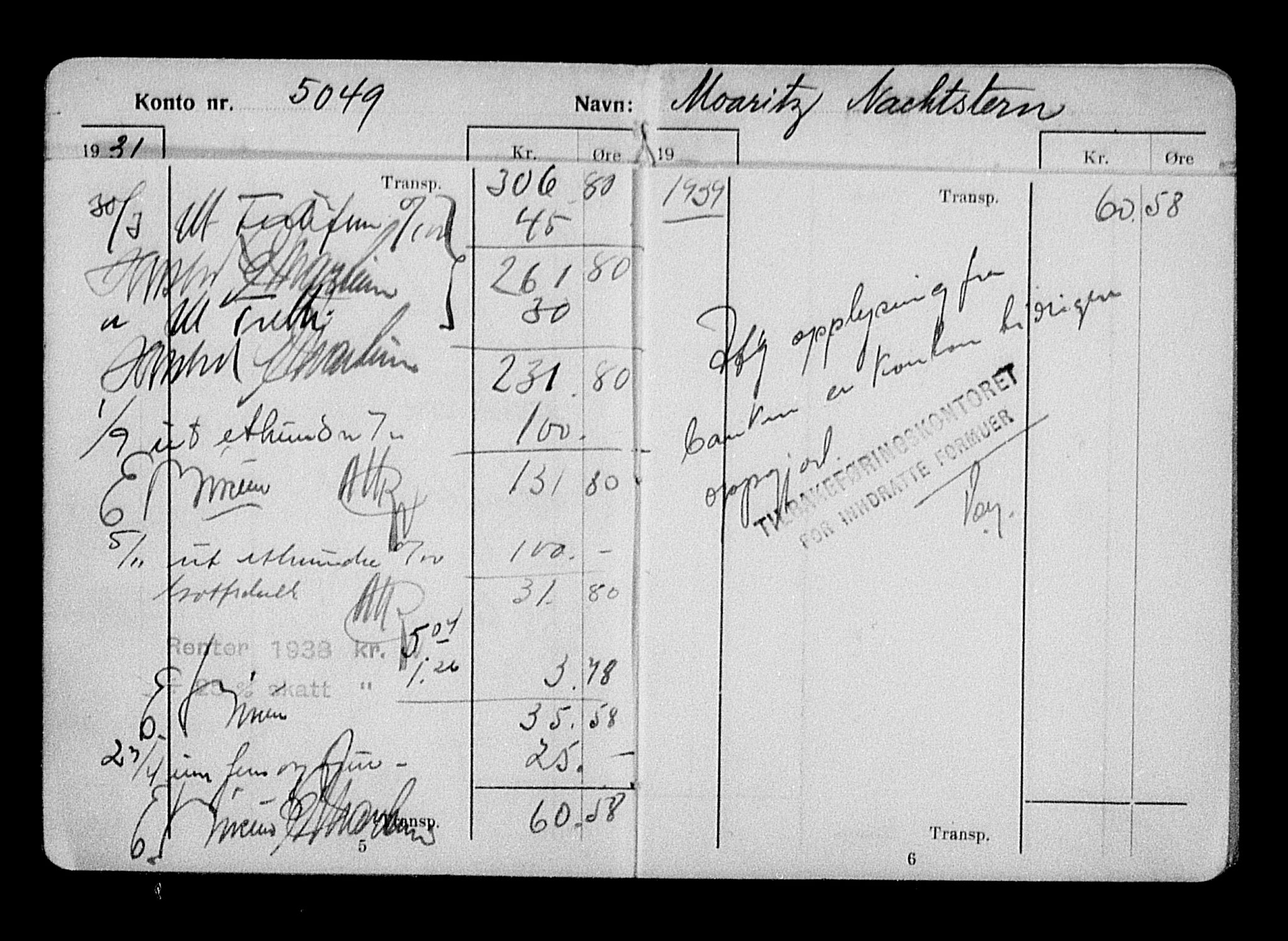 Justisdepartementet, Tilbakeføringskontoret for inndratte formuer, AV/RA-S-1564/H/Hc/Hcc/L0967: --, 1945-1947, p. 106