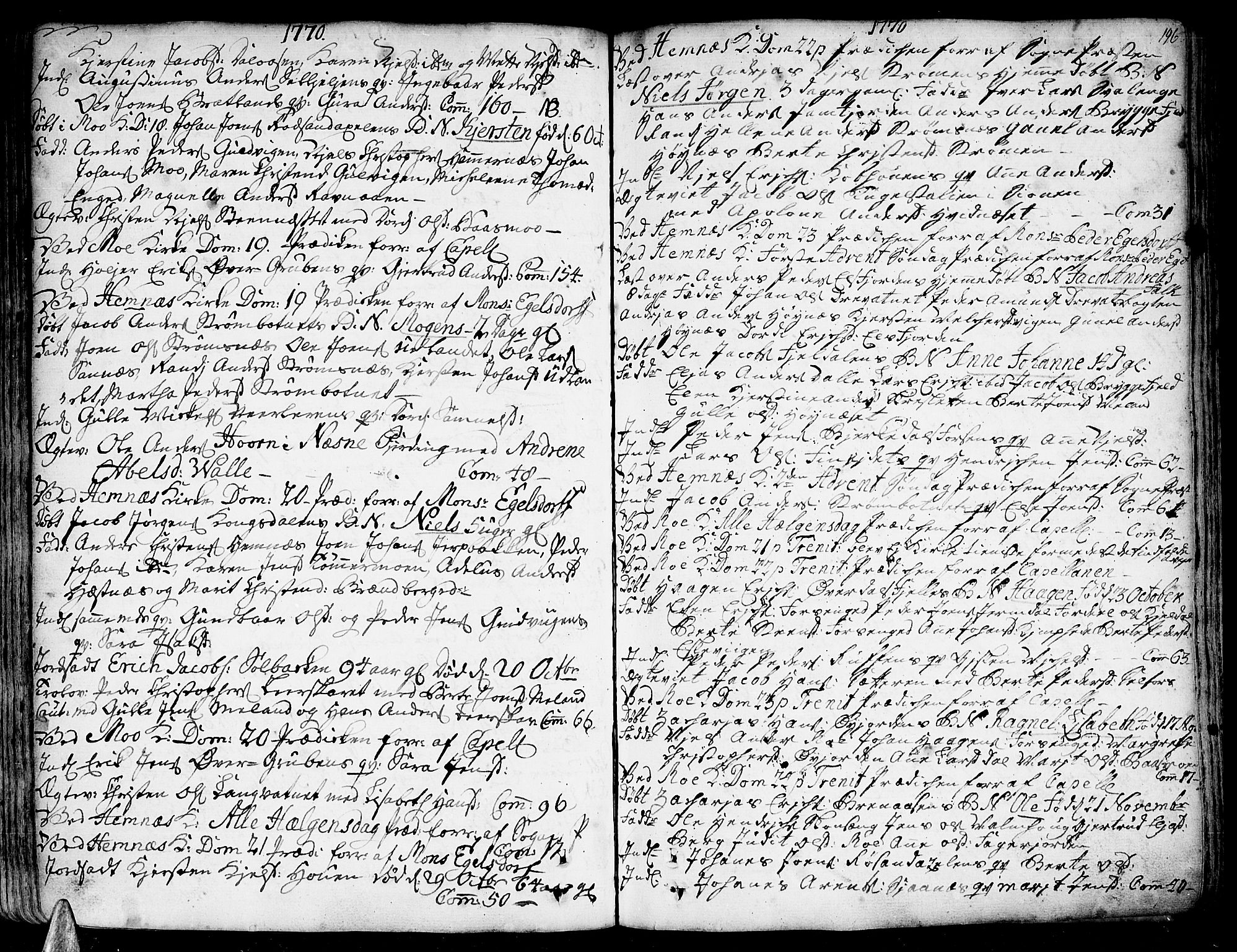 Ministerialprotokoller, klokkerbøker og fødselsregistre - Nordland, SAT/A-1459/825/L0348: Parish register (official) no. 825A04, 1752-1788, p. 196