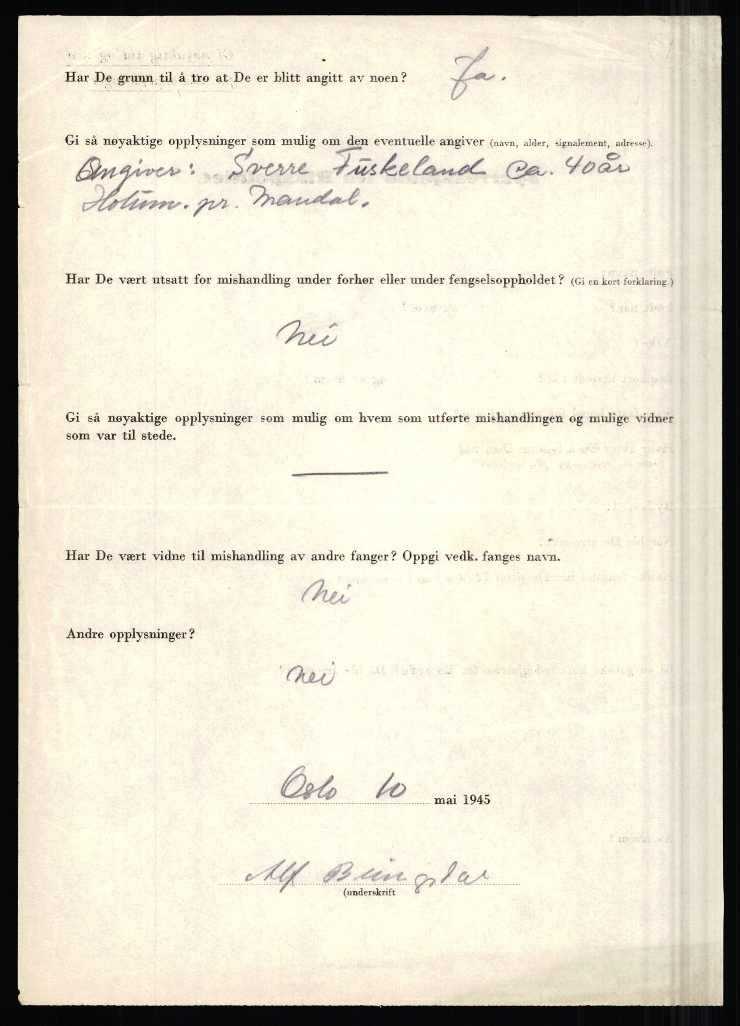 Rikspolitisjefen, AV/RA-S-1560/L/L0002: Berg, Alf - Bråthen, Thorleif, 1940-1945, p. 1049