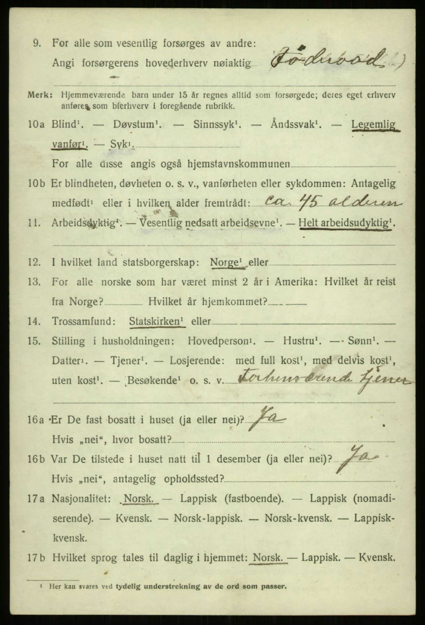 SATØ, 1920 census for Trondenes, 1920, p. 17965