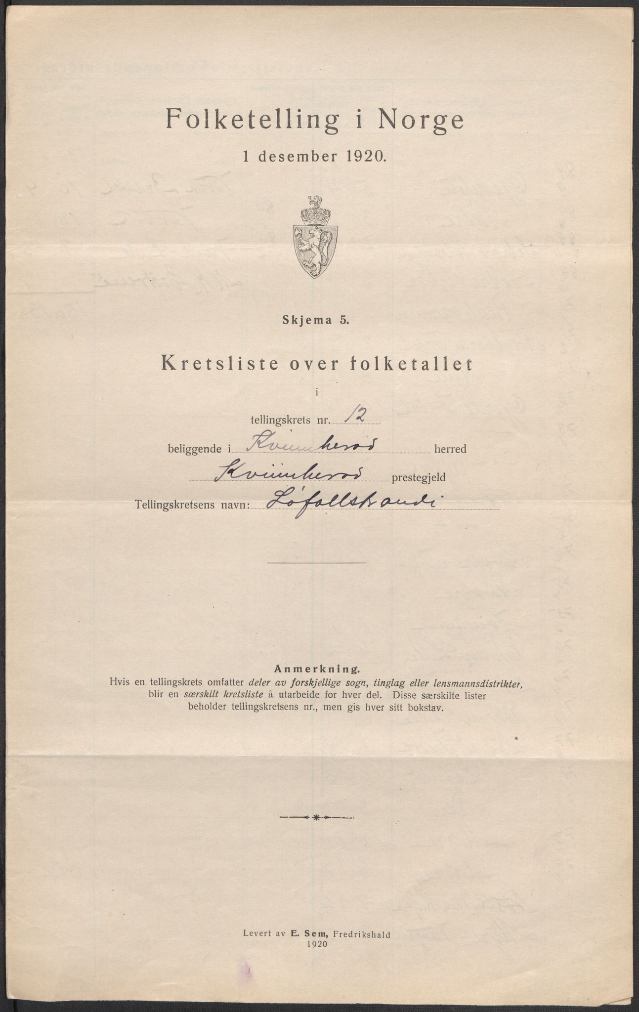 SAB, 1920 census for Kvinnherad, 1920, p. 37