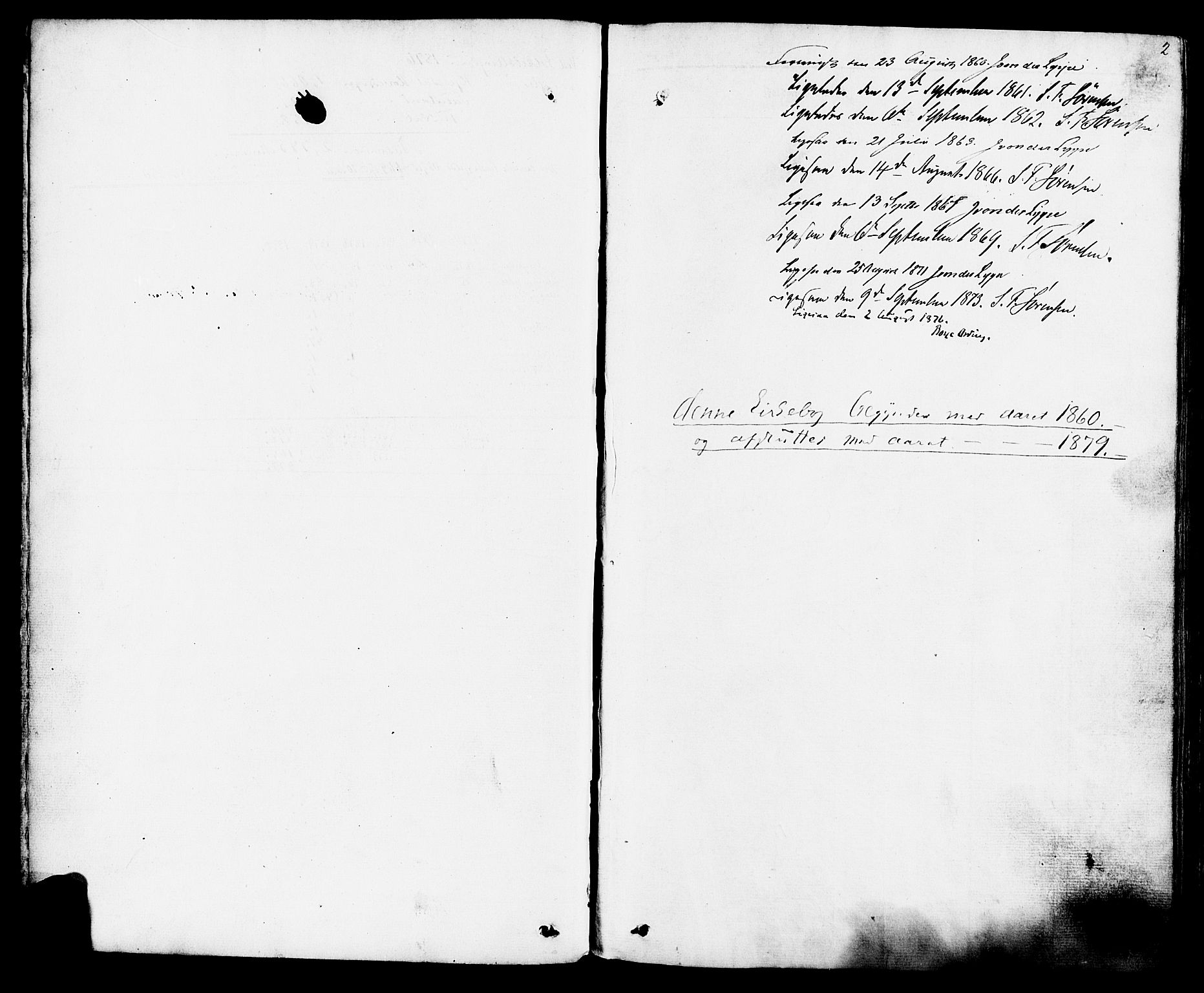 Hjartdal kirkebøker, SAKO/A-270/F/Fa/L0009: Parish register (official) no. I 9, 1860-1879, p. 2