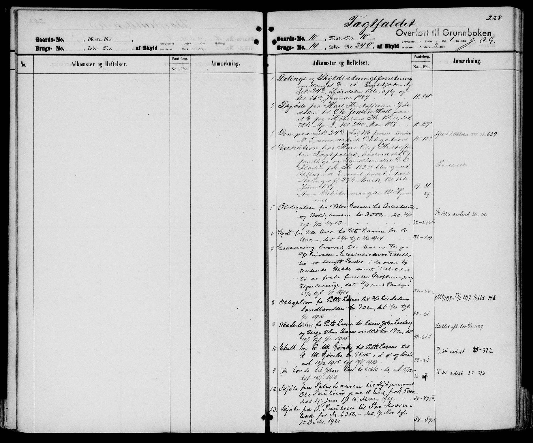 Sør-Østerdal sorenskriveri, AV/SAH-TING-018/H/Ha/Hab/L0040: Mortgage register no. 1, 1892-1950, p. 228