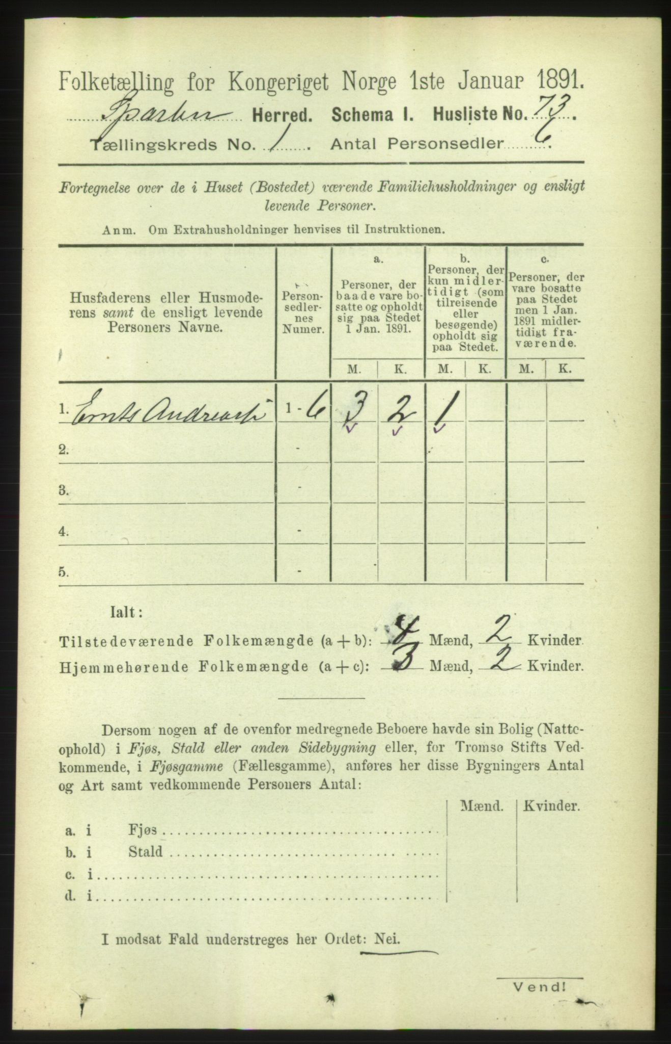 RA, 1891 census for 1731 Sparbu, 1891, p. 98