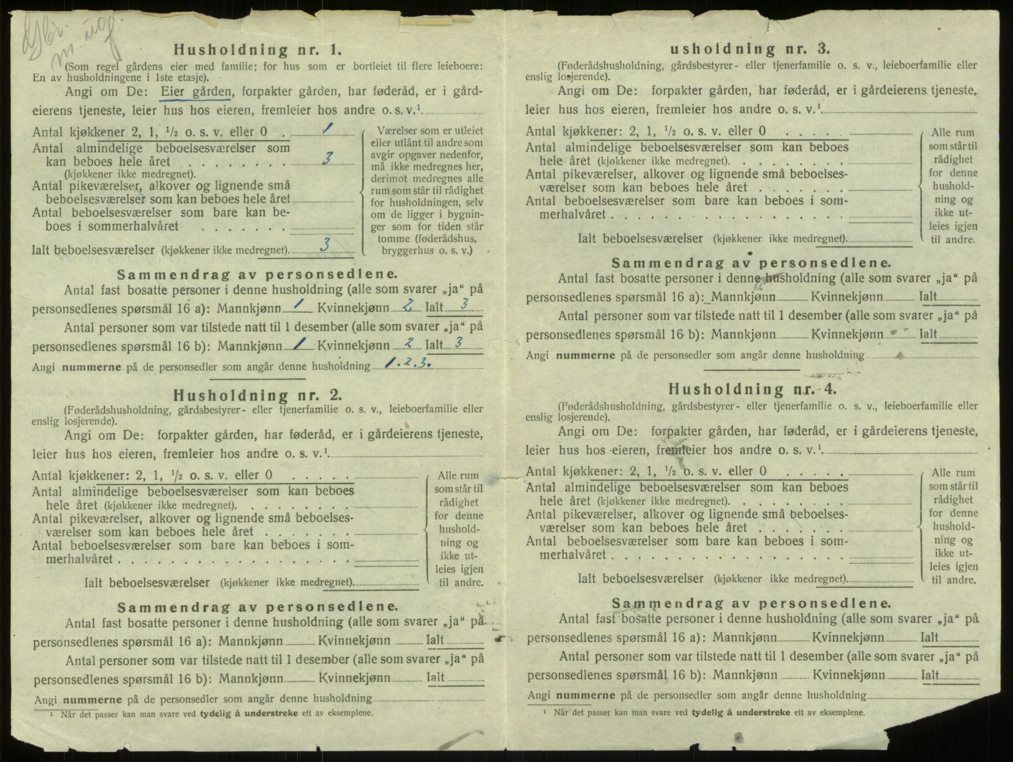 SAB, 1920 census for Haus, 1920, p. 932