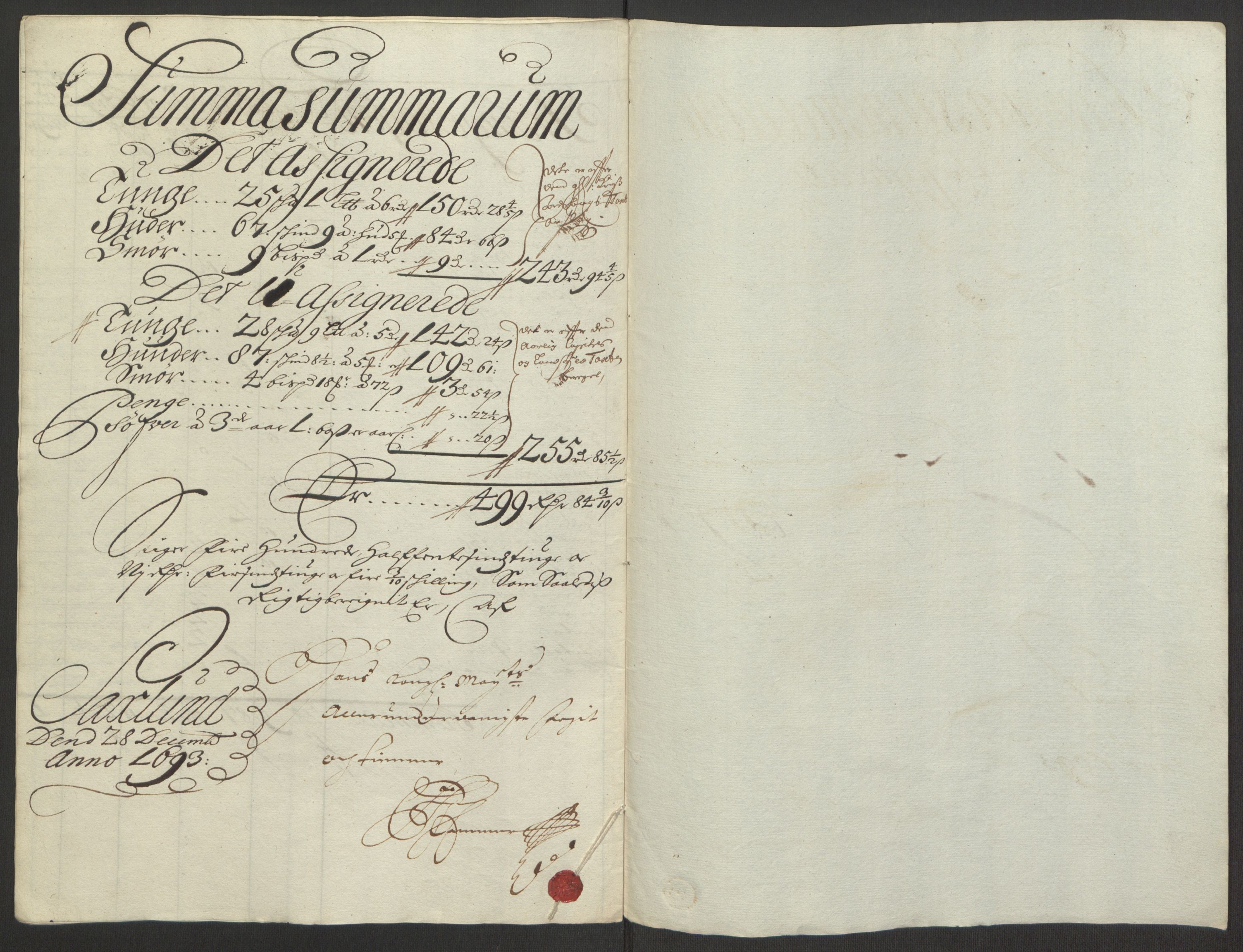 Rentekammeret inntil 1814, Reviderte regnskaper, Fogderegnskap, RA/EA-4092/R16/L1034: Fogderegnskap Hedmark, 1693, p. 38
