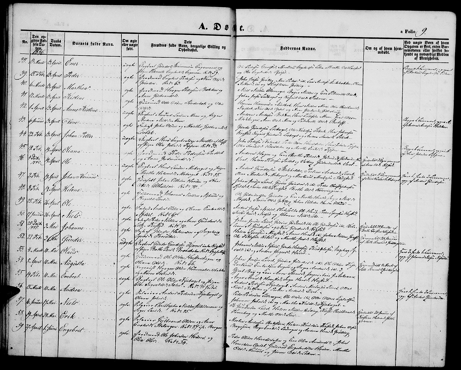Elverum prestekontor, SAH/PREST-044/H/Ha/Hab/L0002: Parish register (copy) no. 2, 1845-1855, p. 9