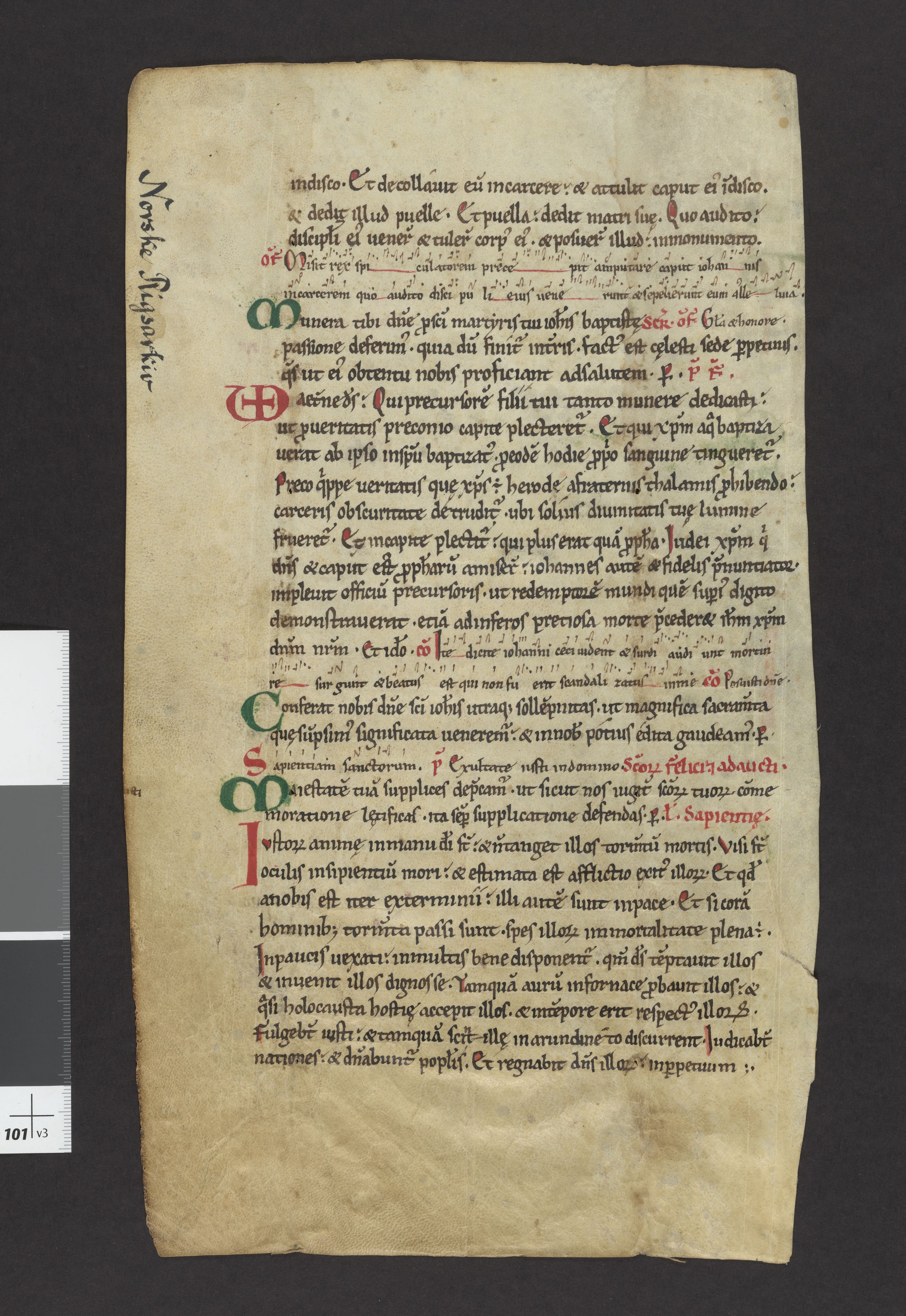 Riksarkivets diplomsamling, AV/RA-EA-5965/F27/F27A/F27Ab/L0001: Latinske fragmenter stort format, 1100-1536, p. 24