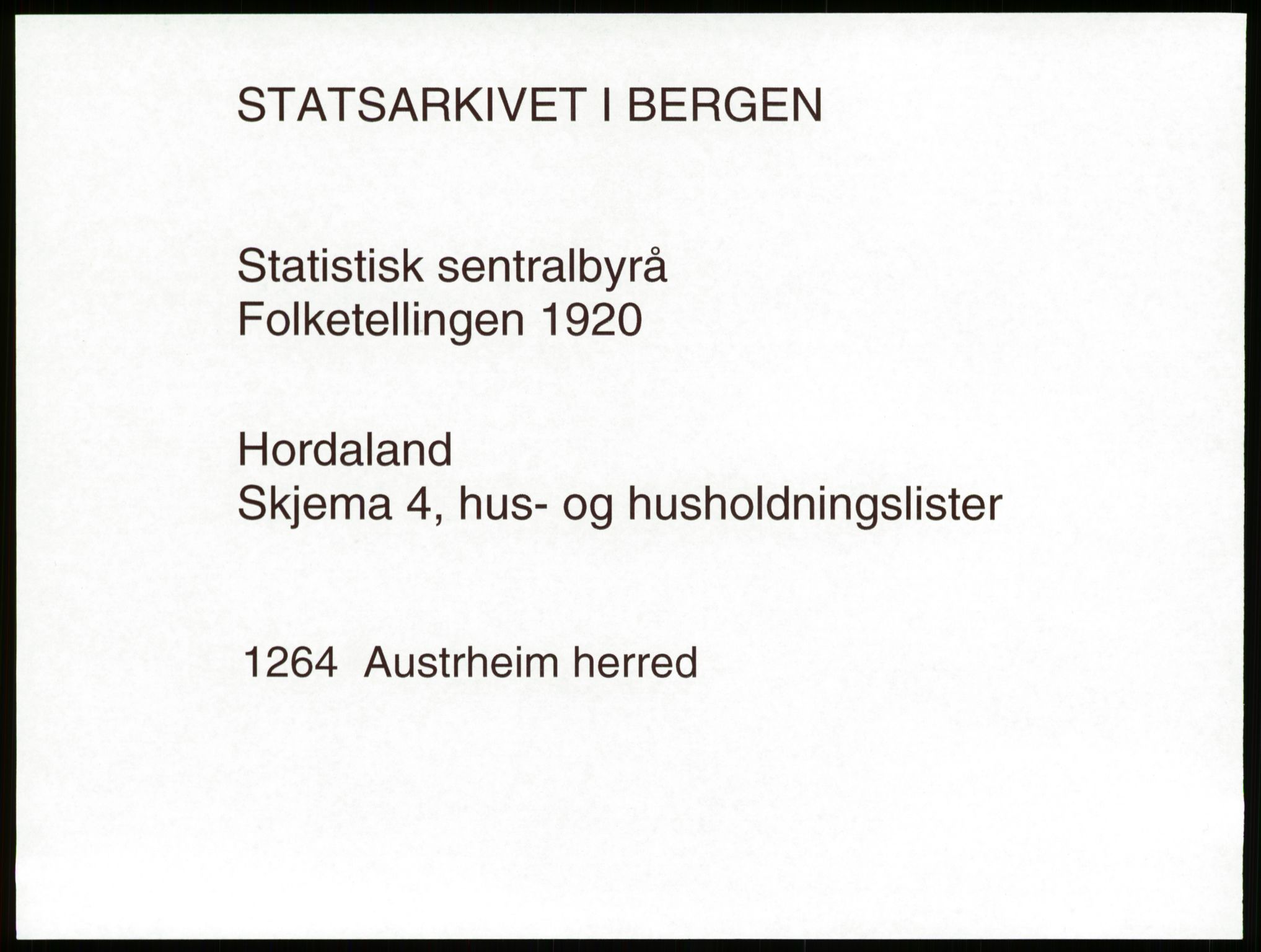 SAB, 1920 census for Austrheim, 1920, p. 59