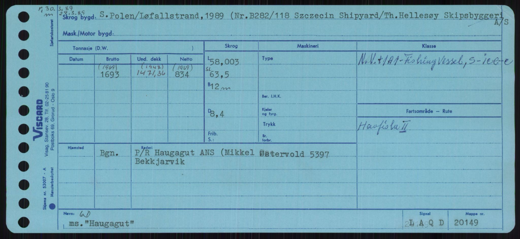 Sjøfartsdirektoratet med forløpere, Skipsmålingen, RA/S-1627/H/Ha/L0002/0002: Fartøy, Eik-Hill / Fartøy, G-Hill, p. 537