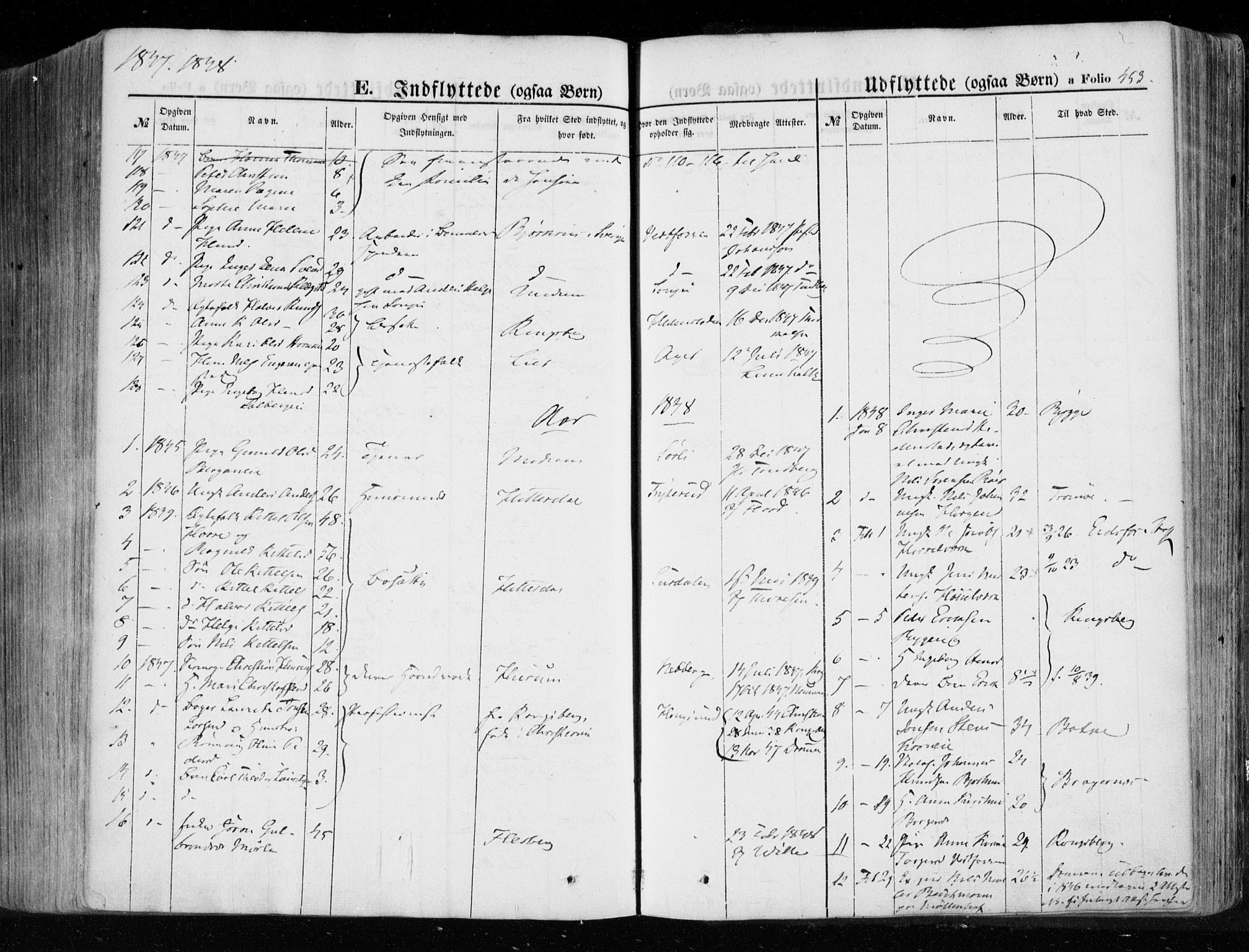 Eiker kirkebøker, SAKO/A-4/F/Fa/L0014: Parish register (official) no. I 14, 1846-1854, p. 453