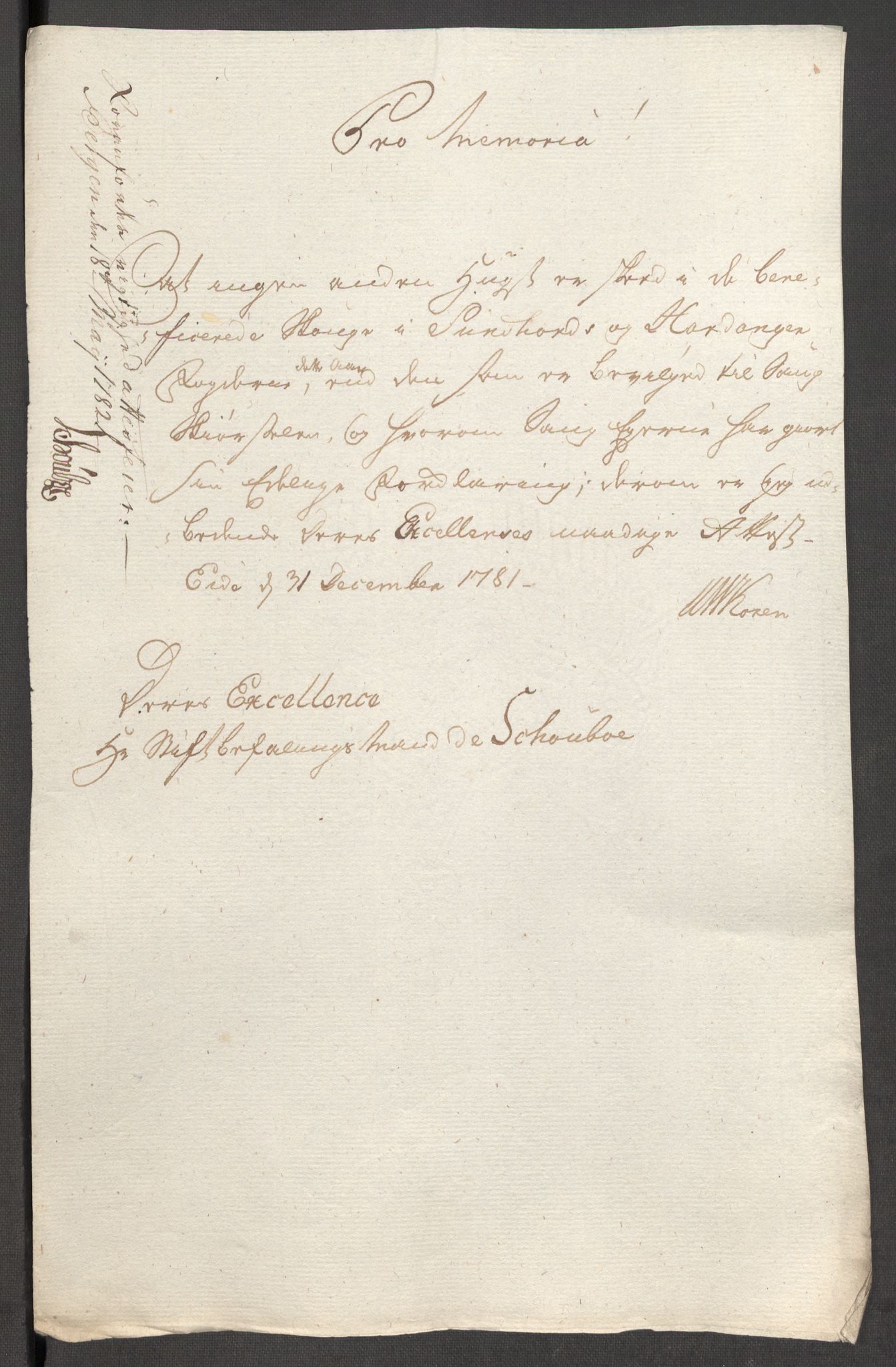 Rentekammeret inntil 1814, Reviderte regnskaper, Fogderegnskap, RA/EA-4092/R48/L3097: Fogderegnskap Sunnhordland og Hardanger, 1781, p. 205