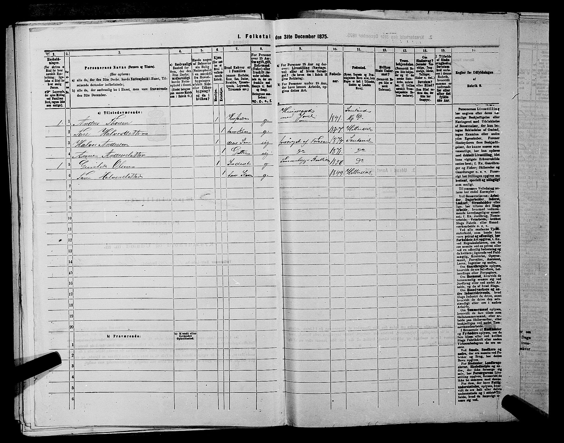 SAKO, 1875 census for 0827P Hjartdal, 1875, p. 815