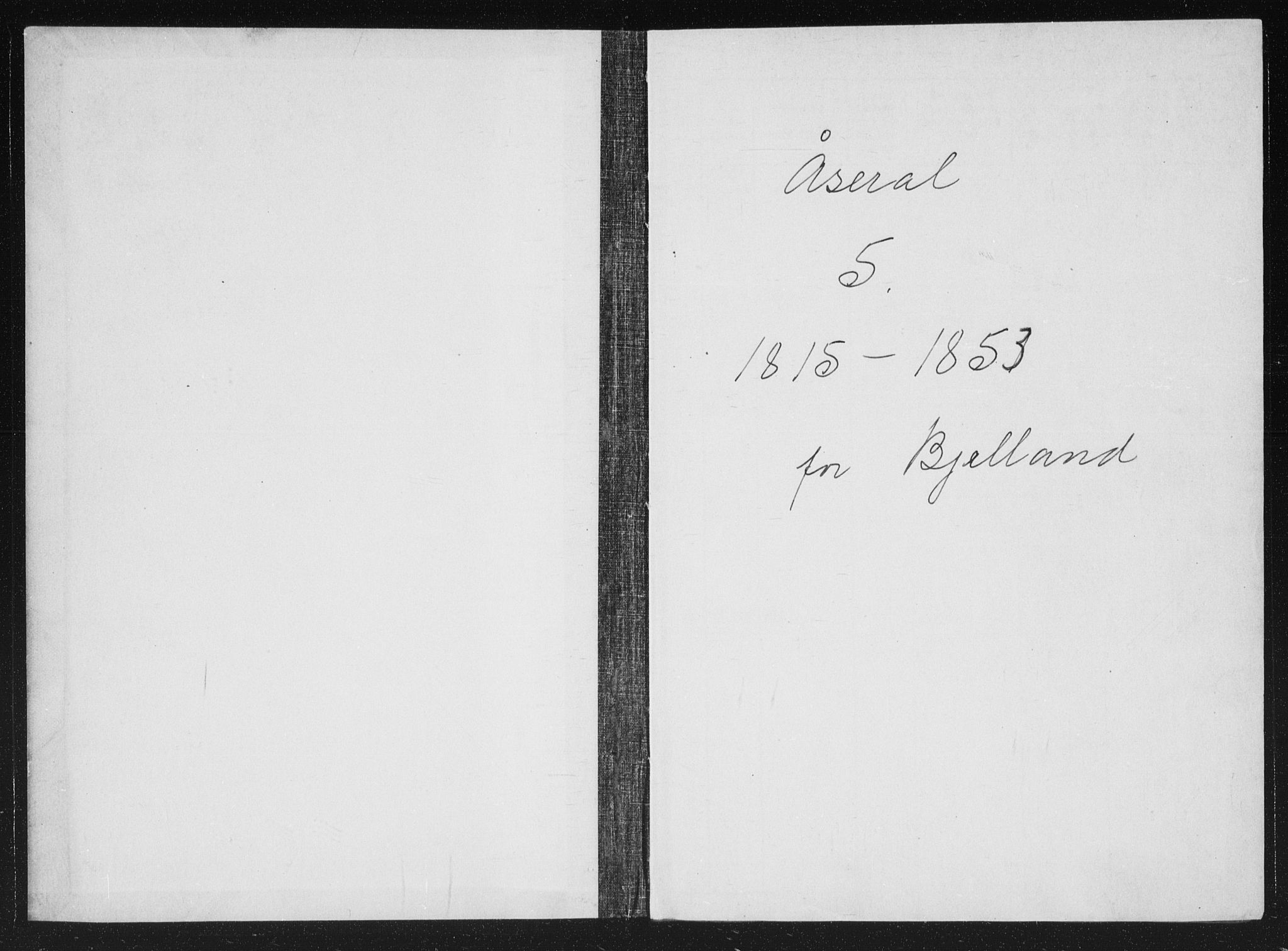 Åseral sokneprestkontor, SAK/1111-0051/F/Fa/L0001: Parish register (official) no. A 1, 1815-1853