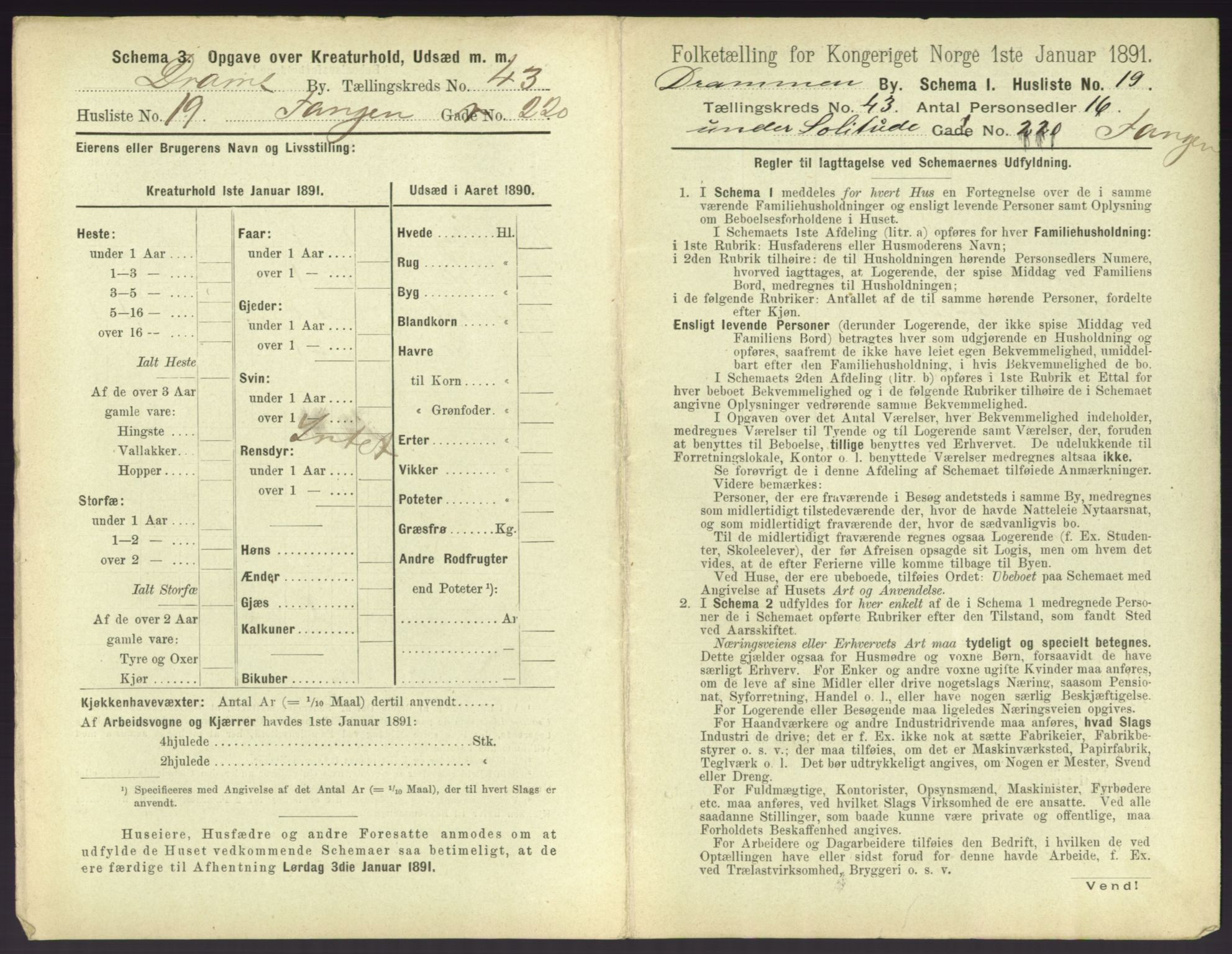 RA, 1891 census for 0602 Drammen, 1891, p. 3841