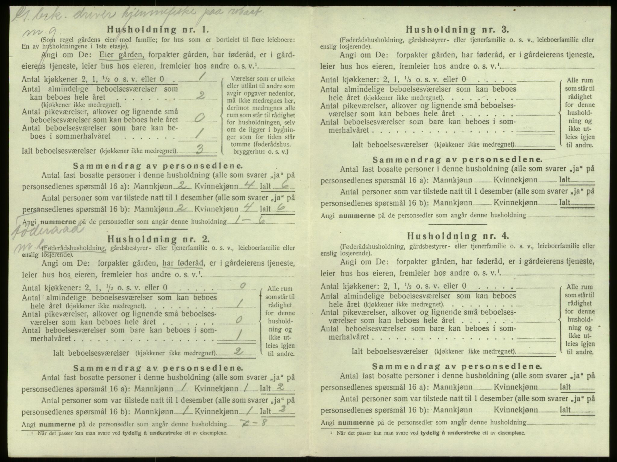 SAB, 1920 census for Selje, 1920, p. 503