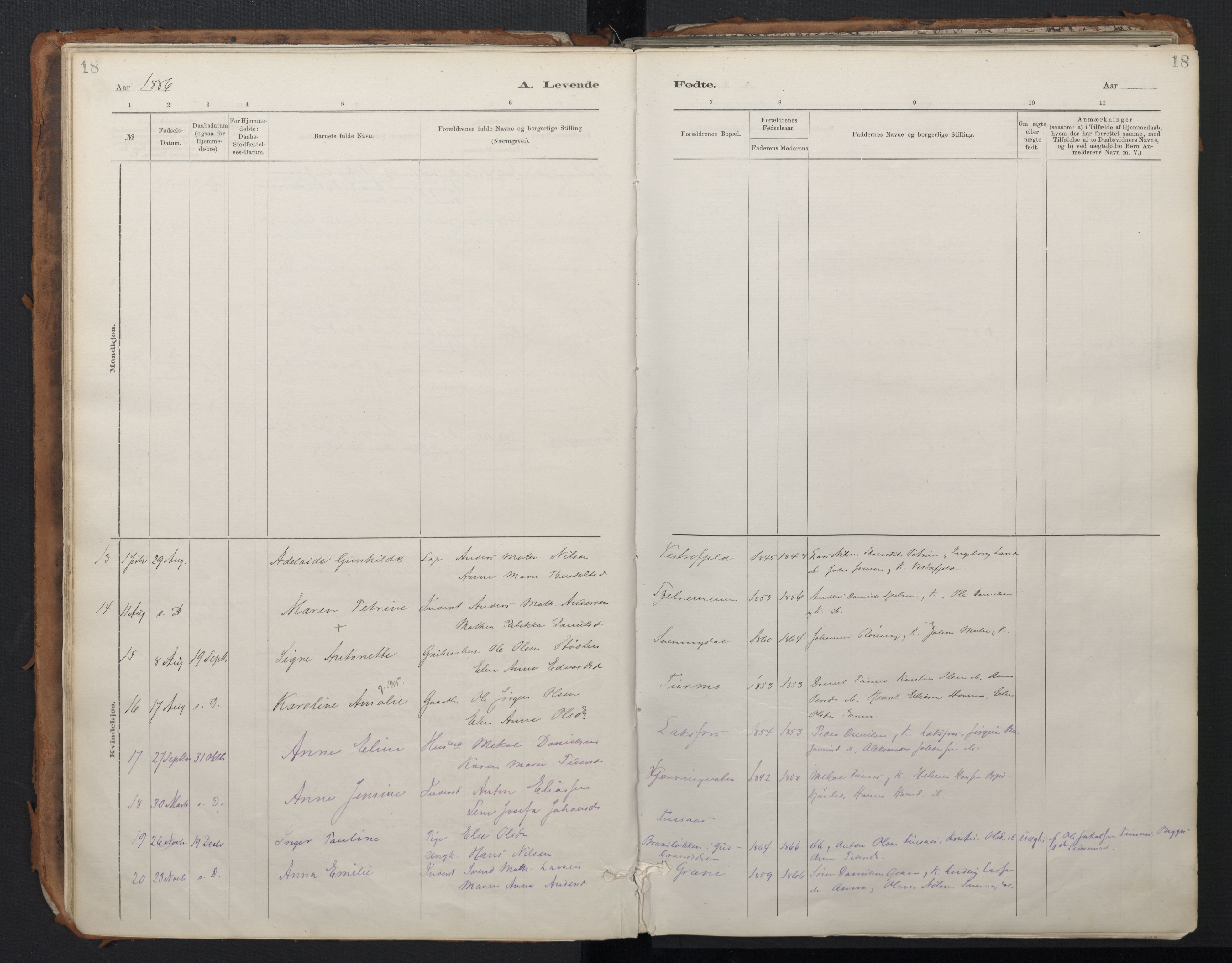 Ministerialprotokoller, klokkerbøker og fødselsregistre - Nordland, SAT/A-1459/824/L0338: Parish register (official) no. 824A01, 1880-1915, p. 18