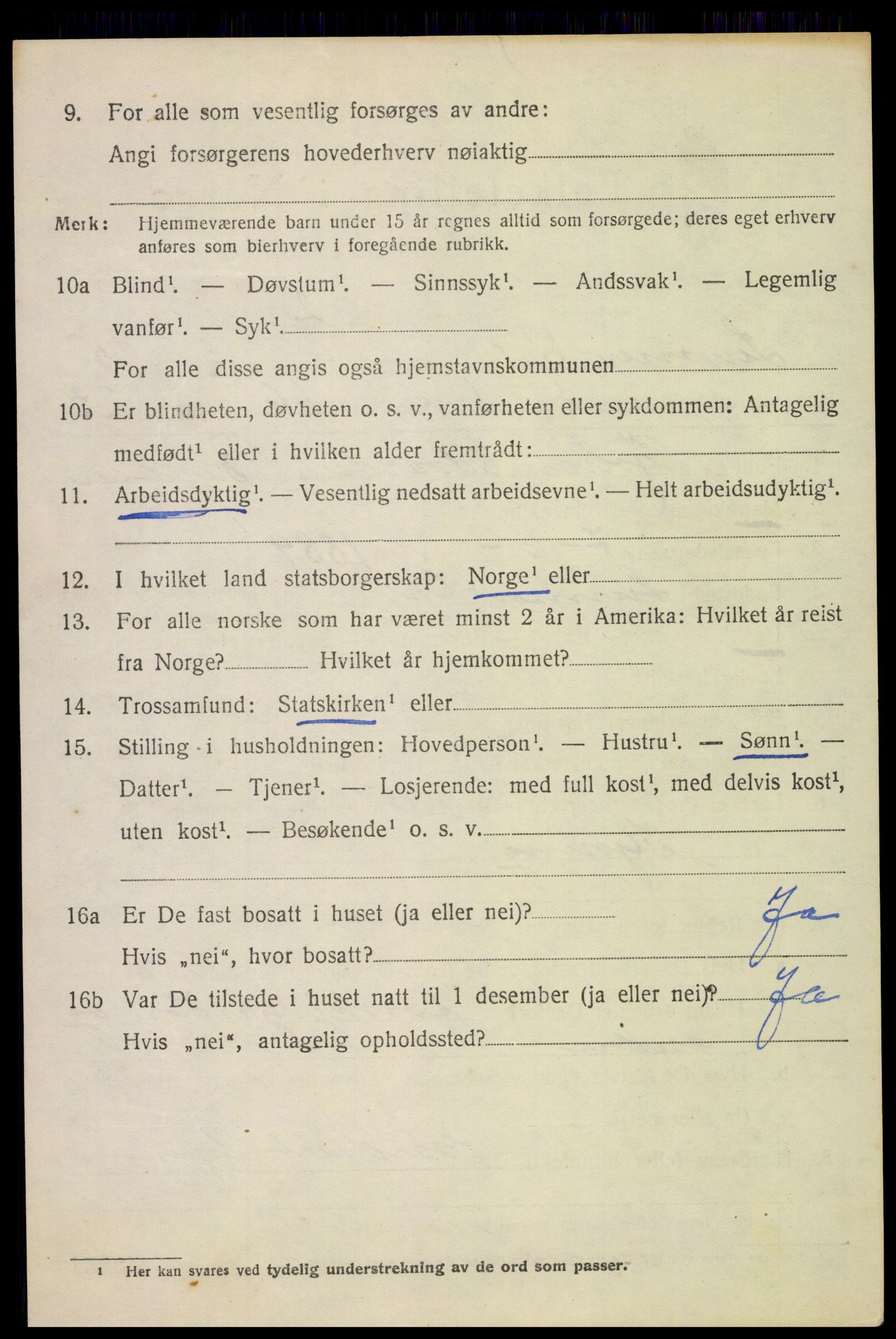 SAH, 1920 census for Lunner, 1920, p. 6918