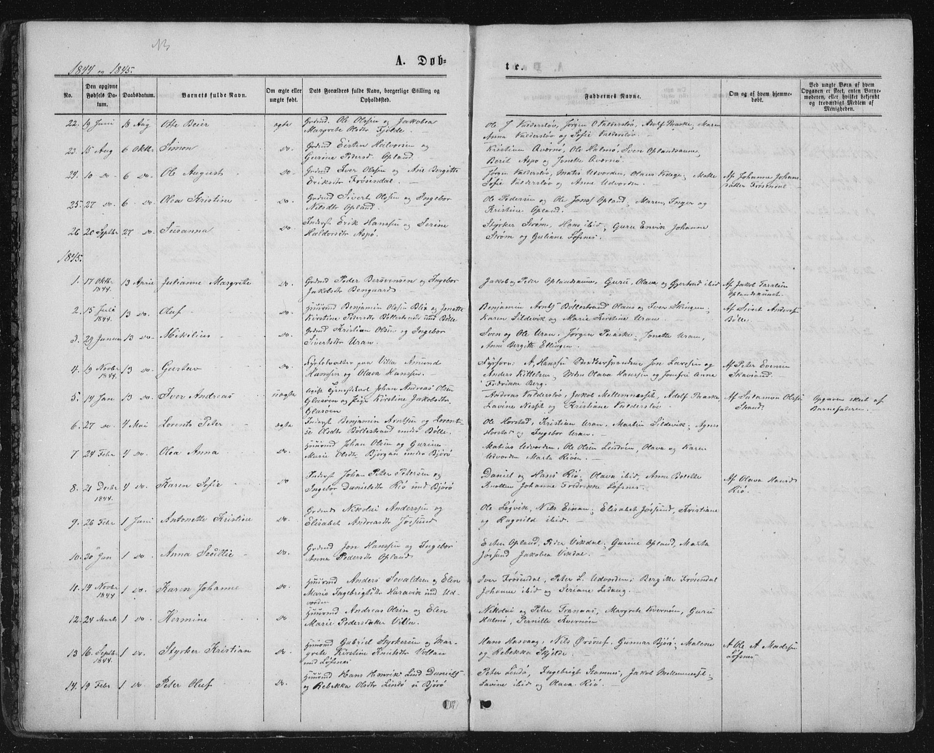 Ministerialprotokoller, klokkerbøker og fødselsregistre - Nord-Trøndelag, SAT/A-1458/771/L0595: Parish register (official) no. 771A02, 1840-1869