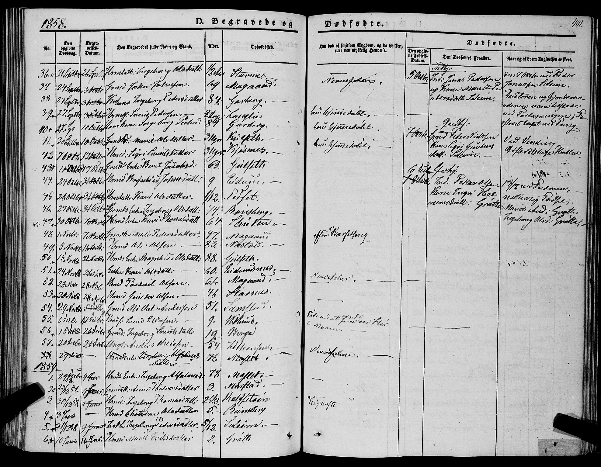 Ministerialprotokoller, klokkerbøker og fødselsregistre - Sør-Trøndelag, SAT/A-1456/695/L1145: Parish register (official) no. 695A06 /1, 1843-1859, p. 401