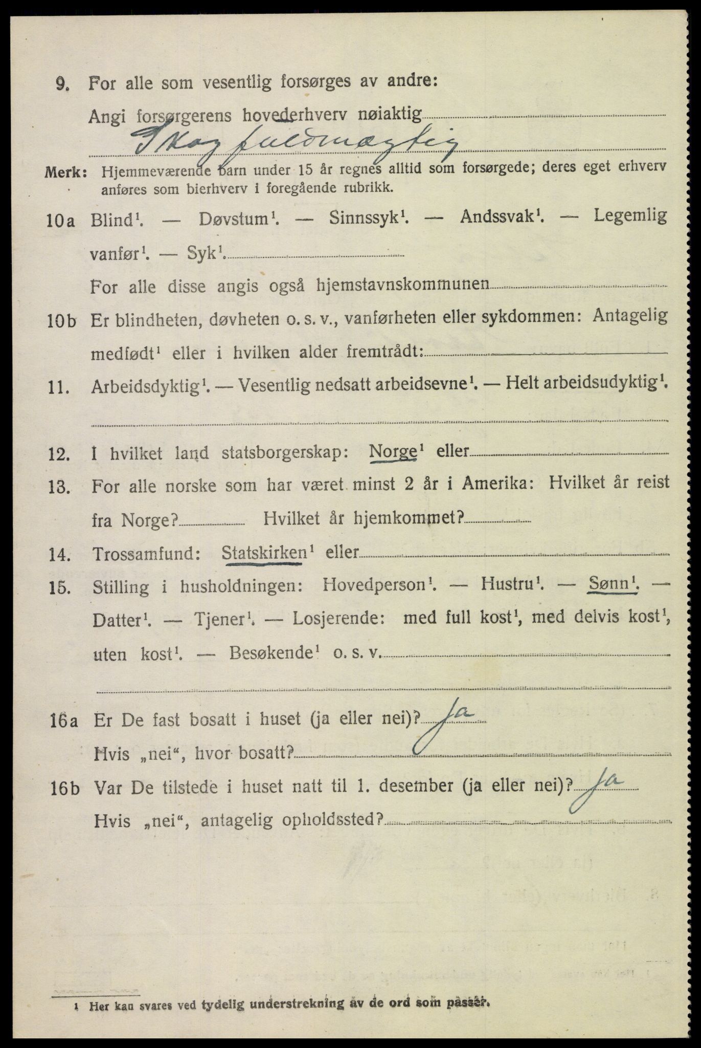 SAH, 1920 census for Sollia, 1920, p. 188