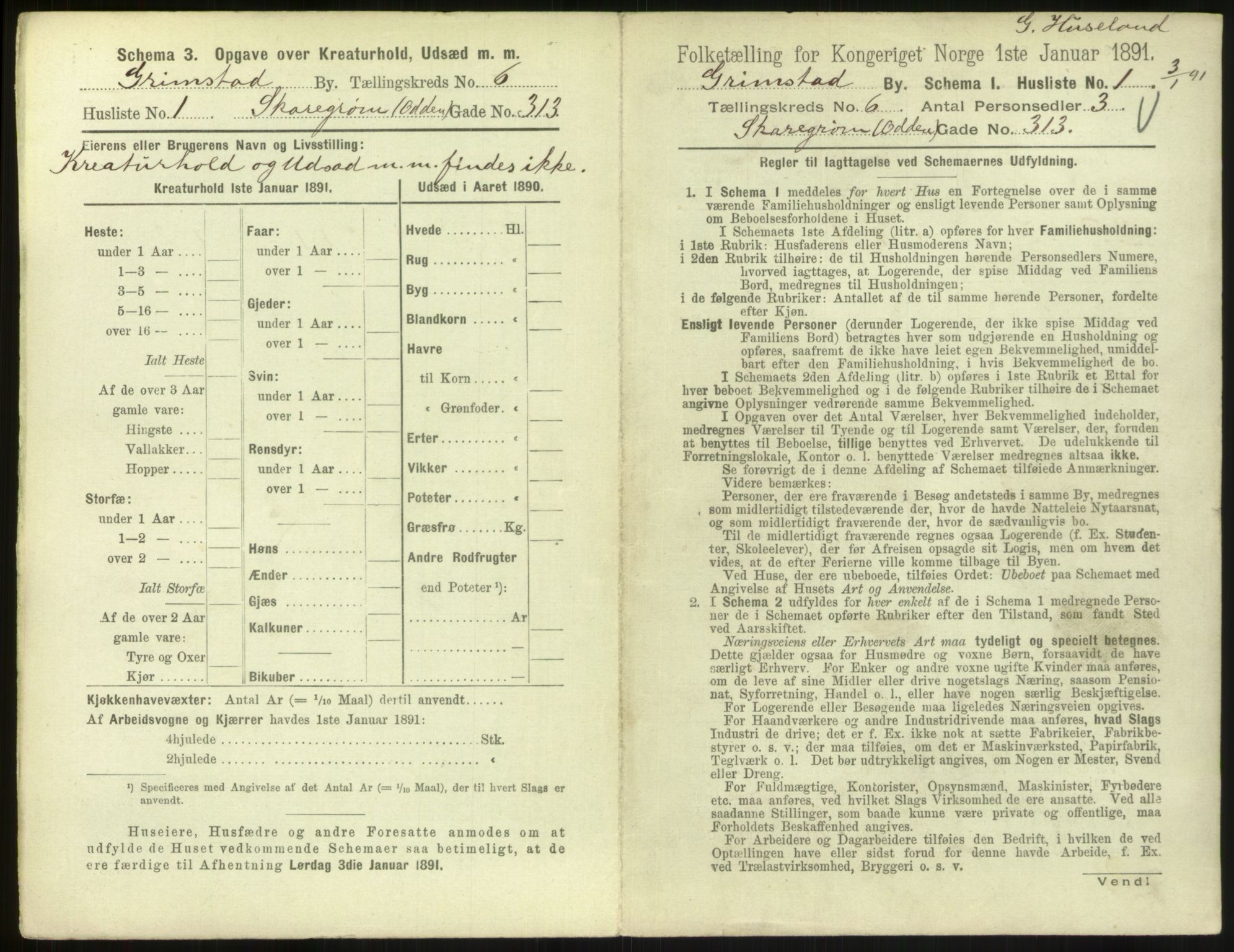 RA, 1891 census for 0904 Grimstad, 1891, p. 710