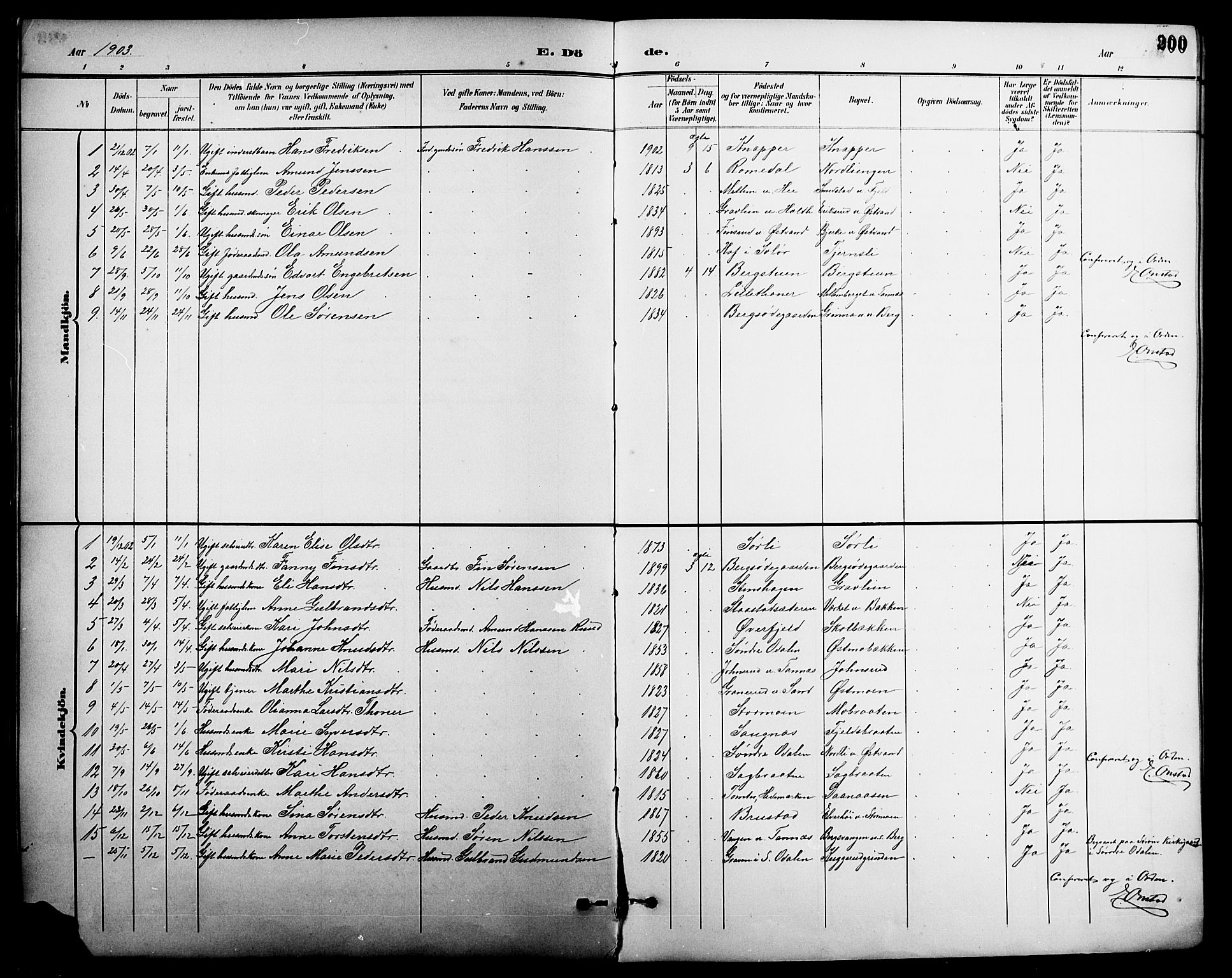Nord-Odal prestekontor, SAH/PREST-032/H/Ha/Hab/L0002: Parish register (copy) no. 2, 1895-1921, p. 200