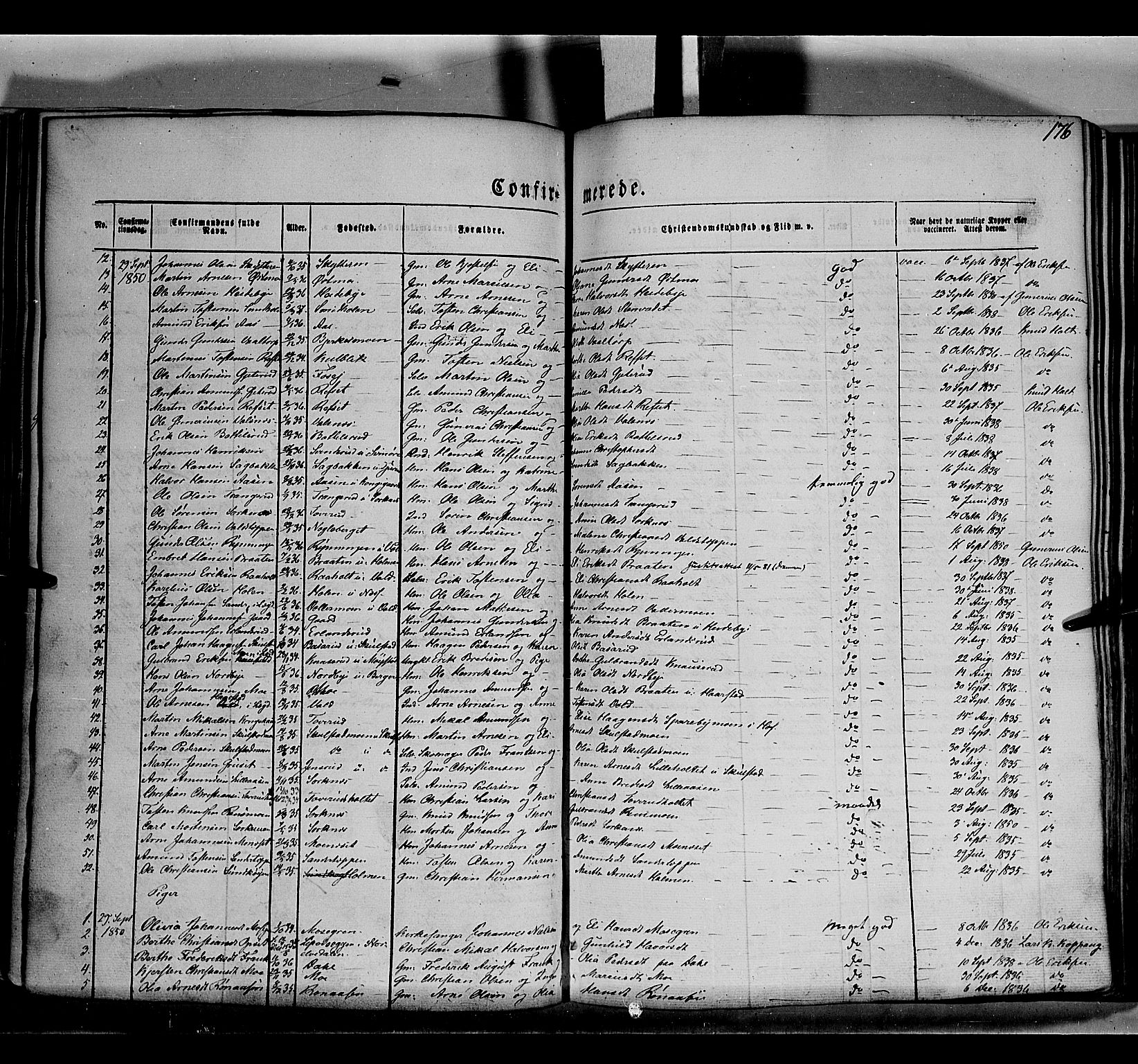 Grue prestekontor, AV/SAH-PREST-036/H/Ha/Haa/L0008: Parish register (official) no. 8, 1847-1858, p. 176