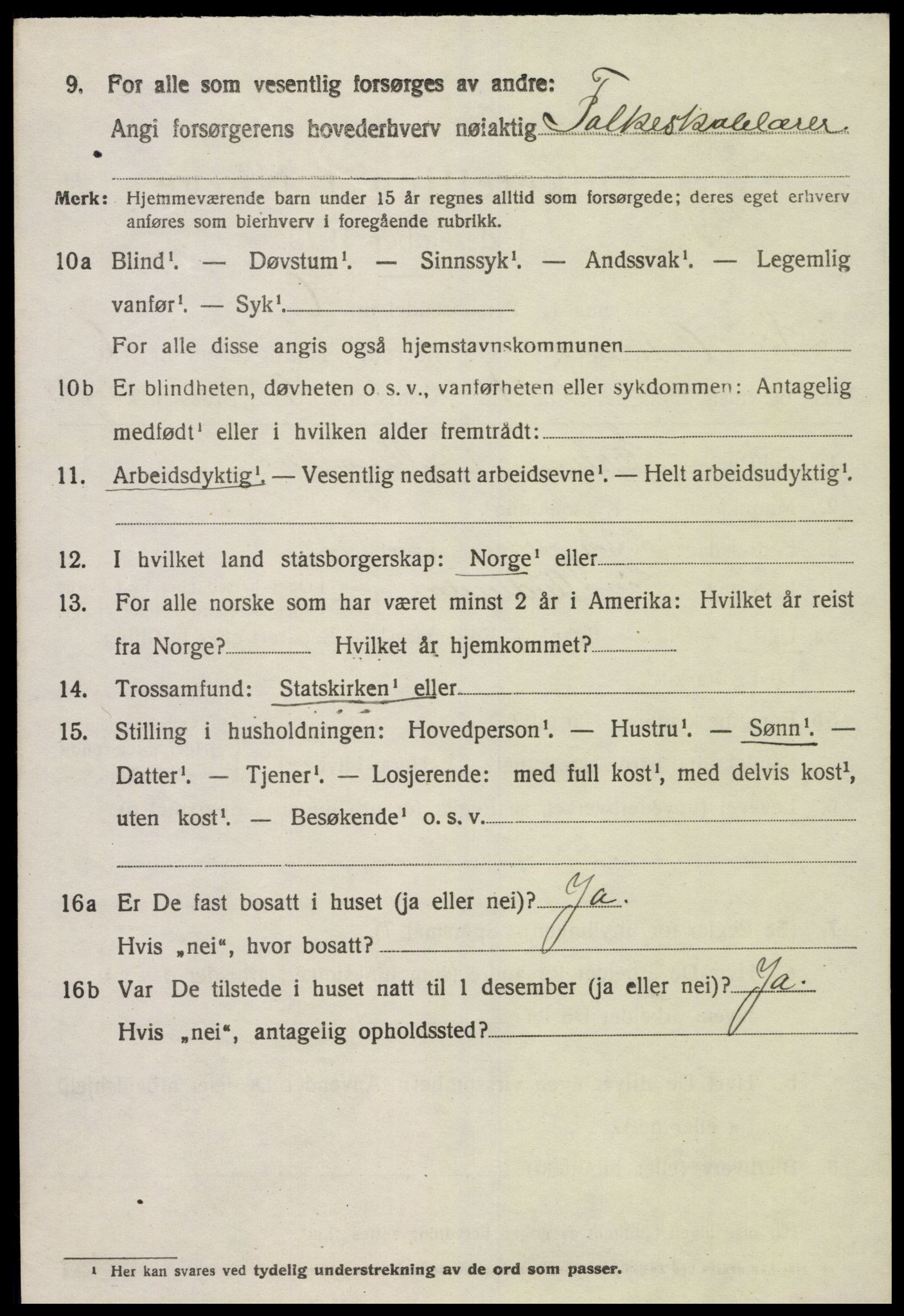 SAK, 1920 census for Sør-Audnedal, 1920, p. 2702