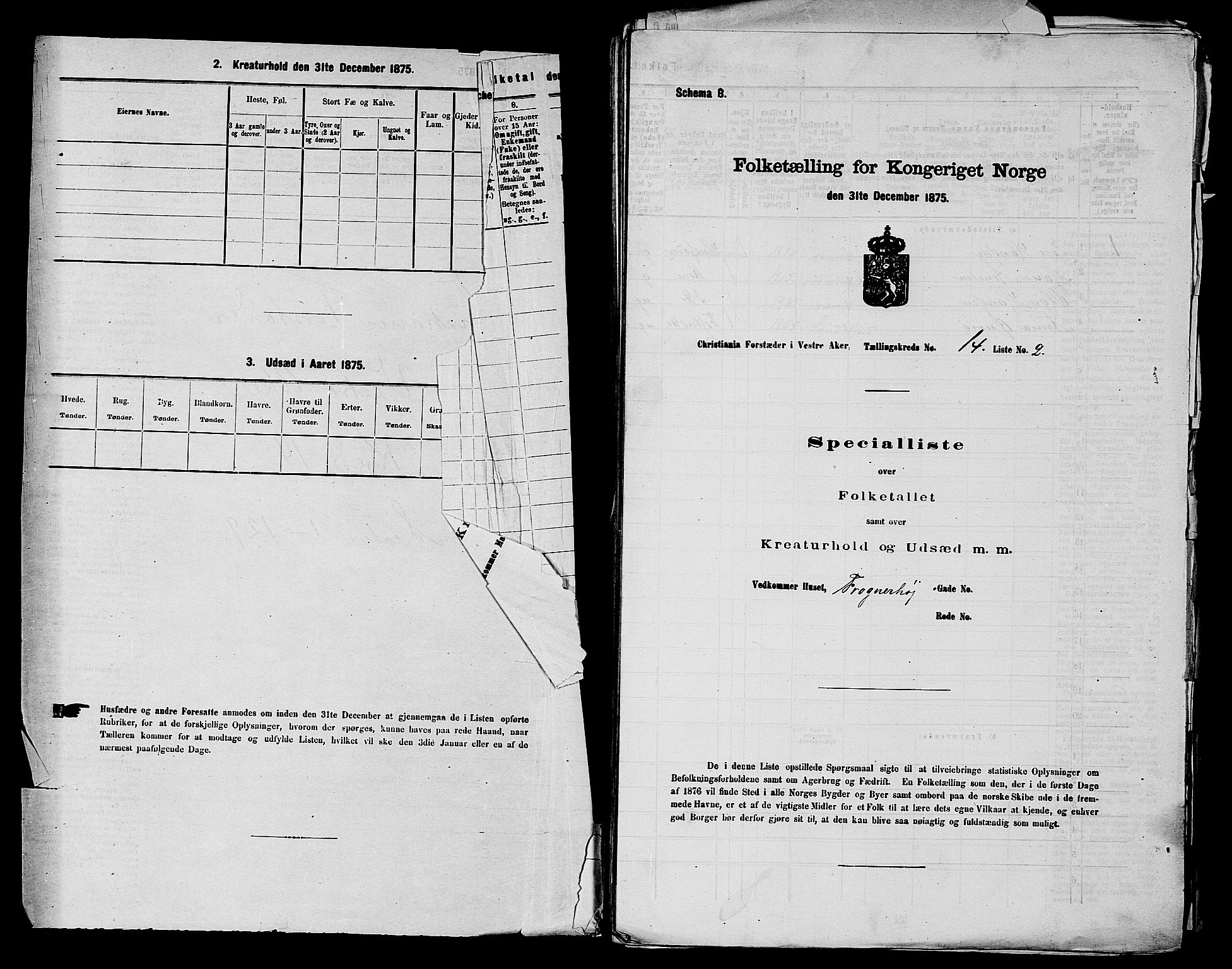 RA, 1875 census for 0218aP Vestre Aker, 1875, p. 2234