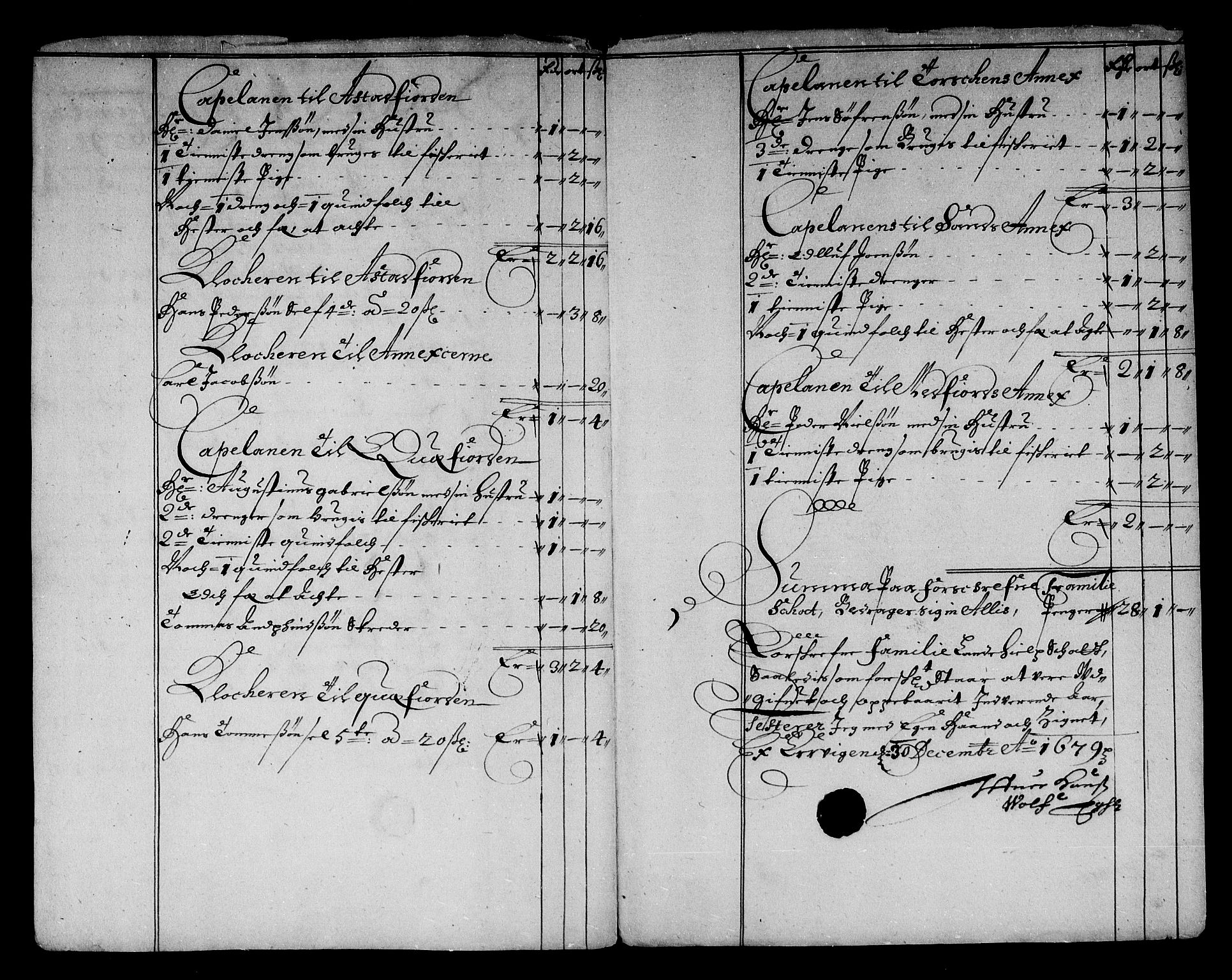 Rentekammeret inntil 1814, Reviderte regnskaper, Stiftamtstueregnskaper, Trondheim stiftamt og Nordland amt, AV/RA-EA-6044/R/Re/L0057: Trondheim stiftamt og Nordland amt, 1677-1679
