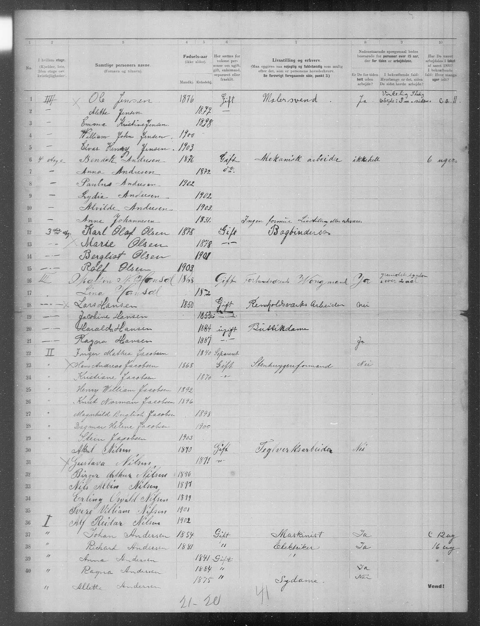 OBA, Municipal Census 1903 for Kristiania, 1903, p. 14207