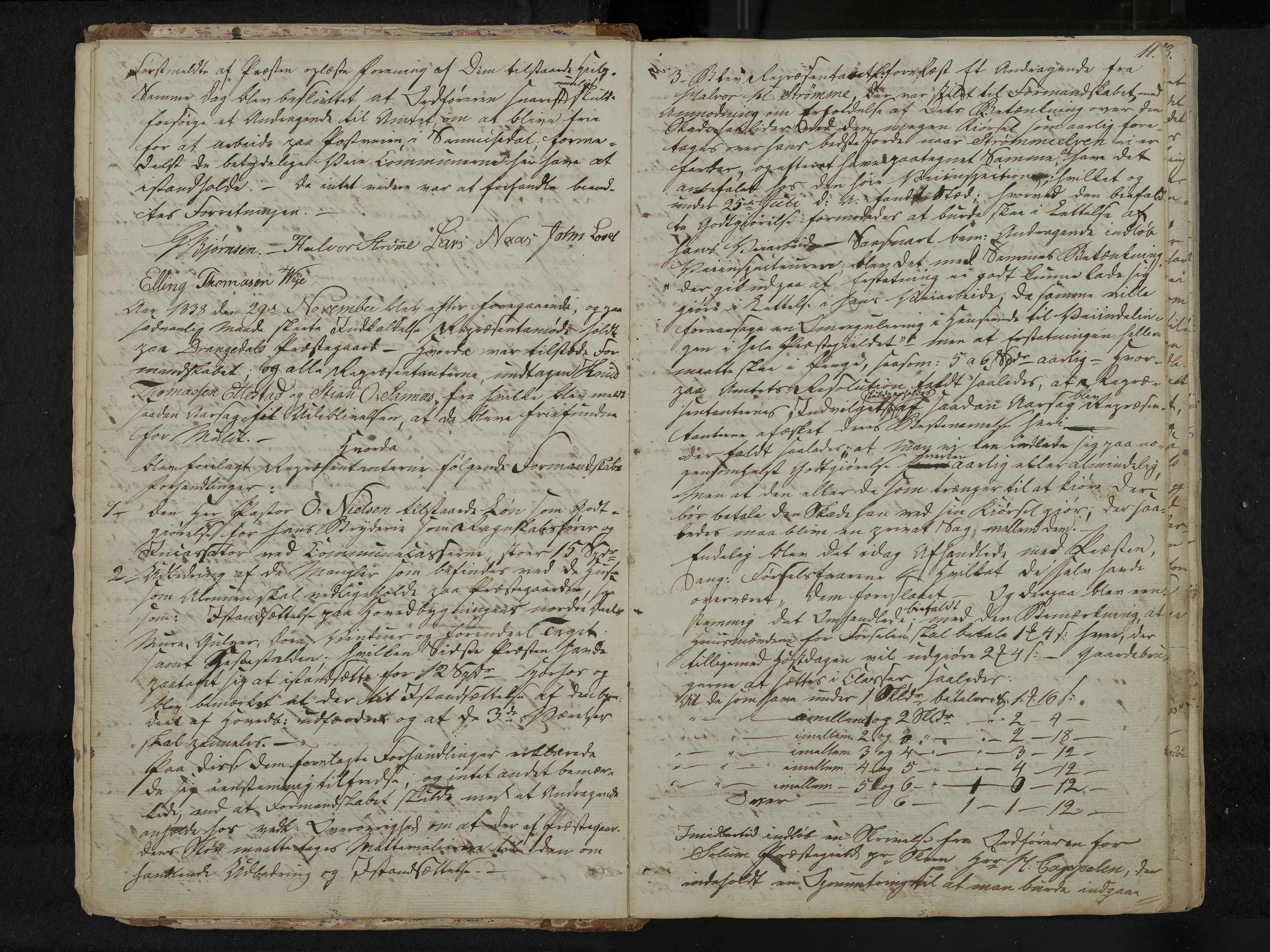 Drangedal formannskap og sentraladministrasjon, IKAK/0817021/A/L0001: Møtebok, 1837-1870, p. 11